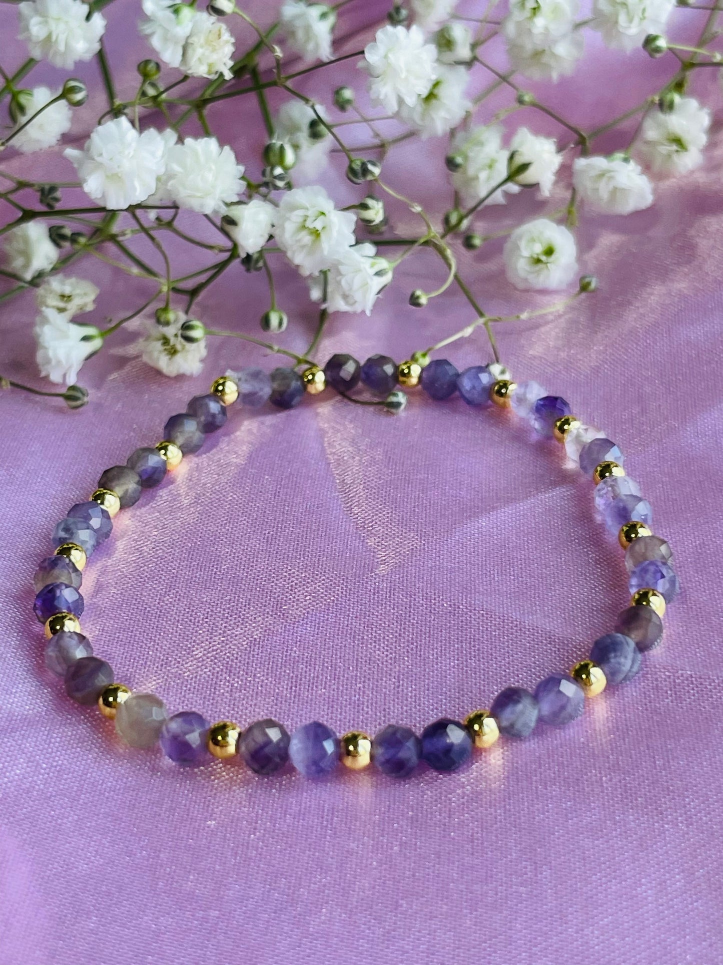 Amethyst & Silver/Gold plated Bracelet