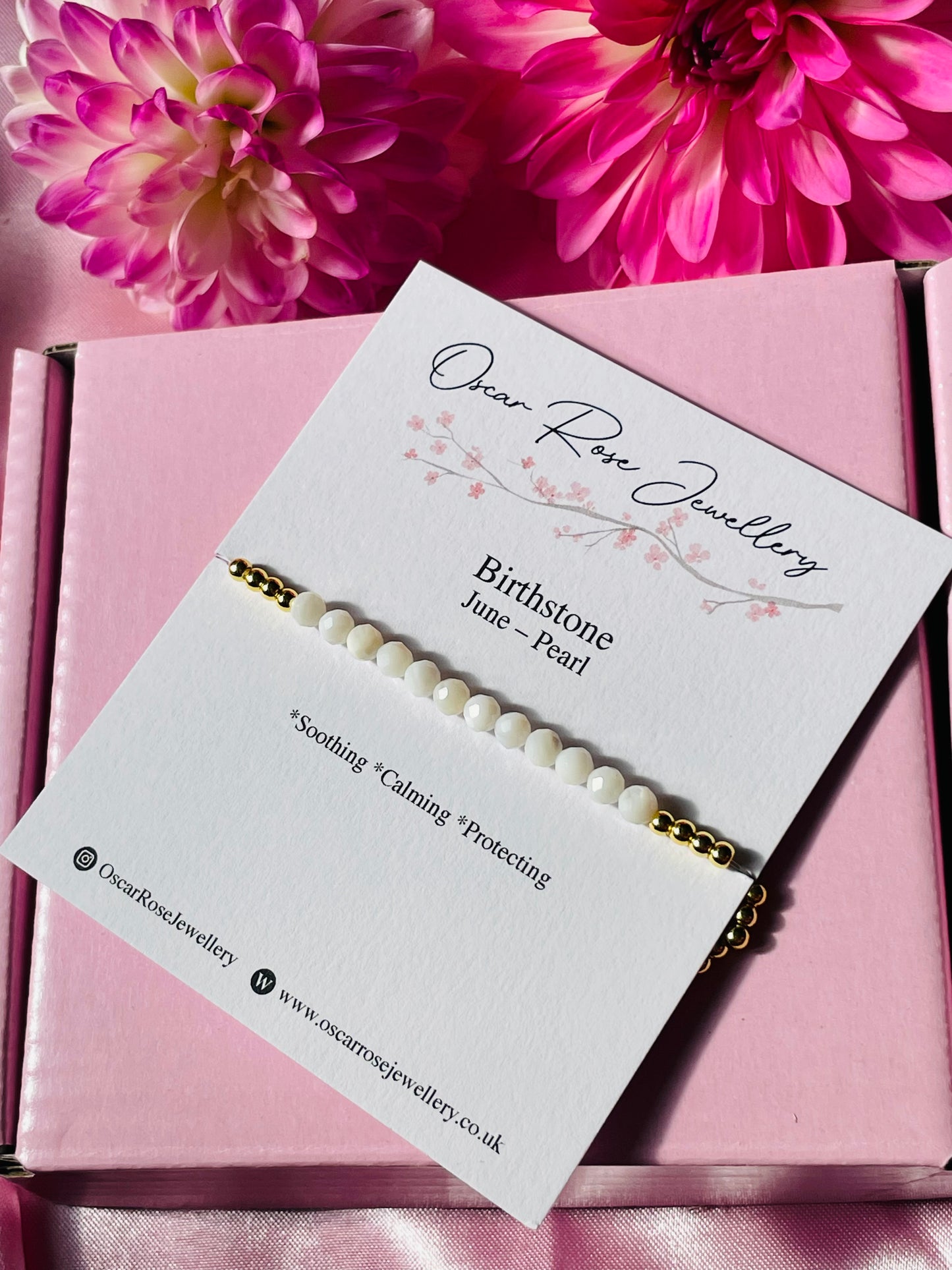 June Birthstone Bracelet - Pearl