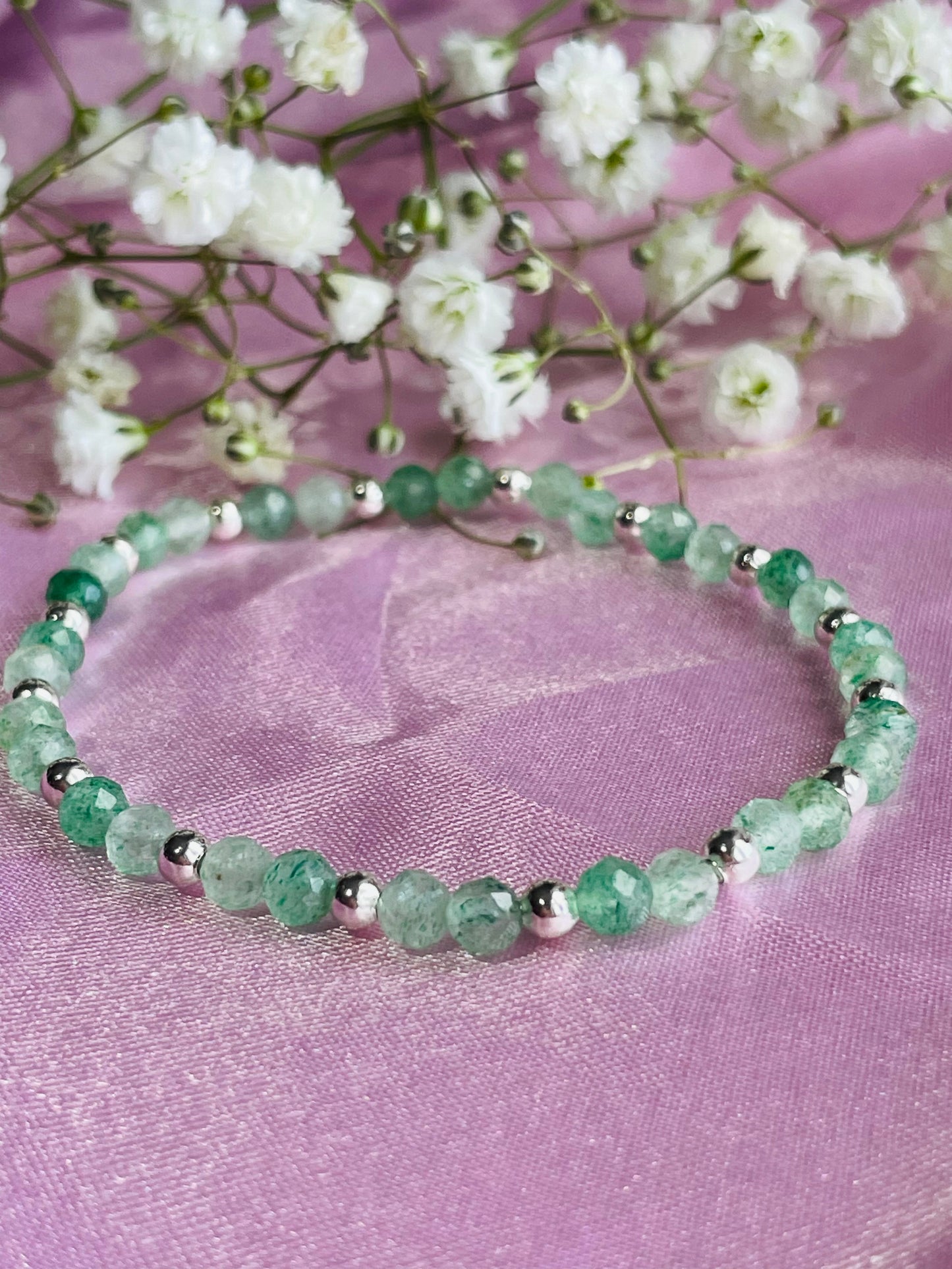 Green Aventurine Stretch Bead Bracelet