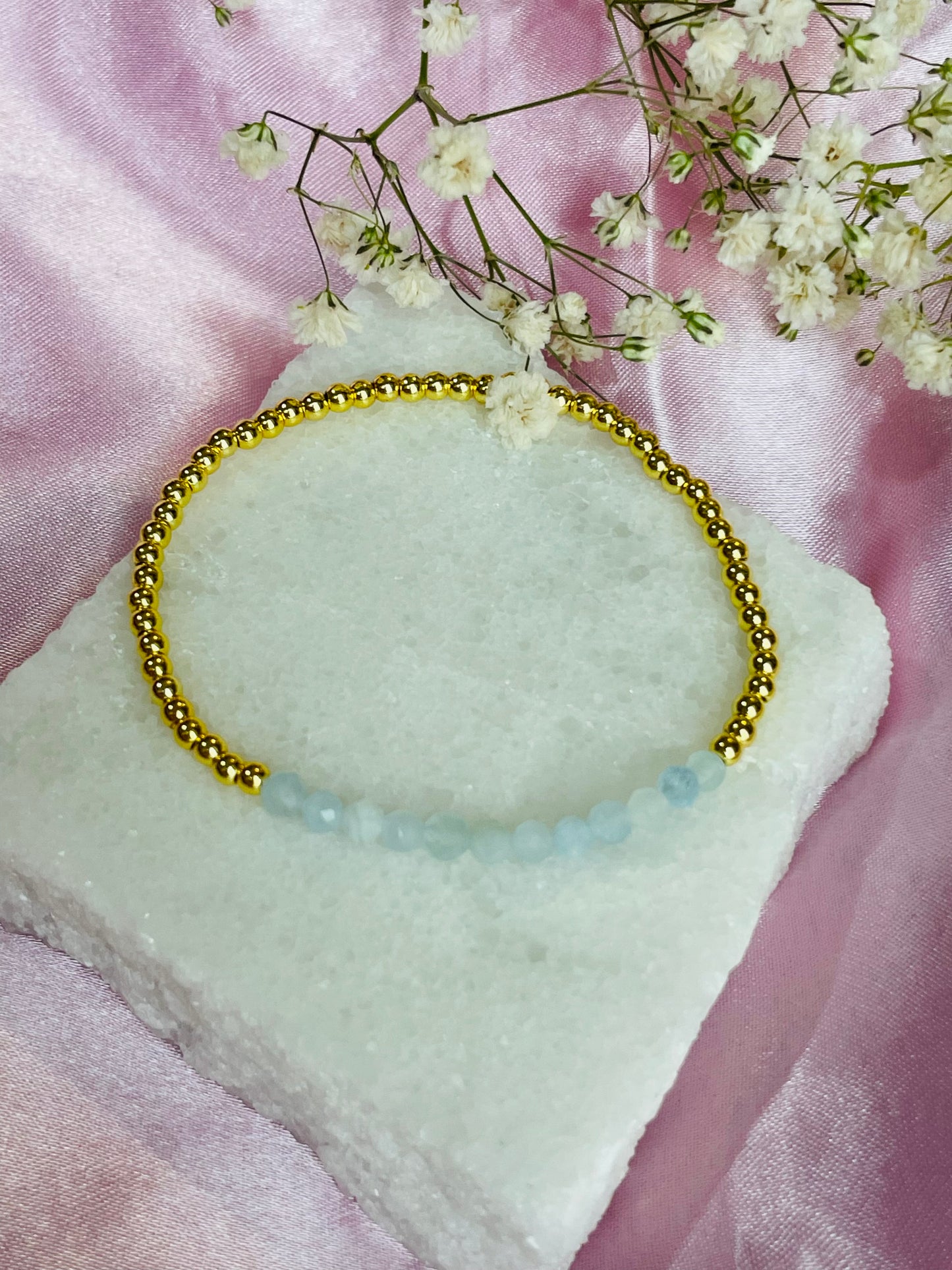 March Birthstone Bracelet - Aquamarine