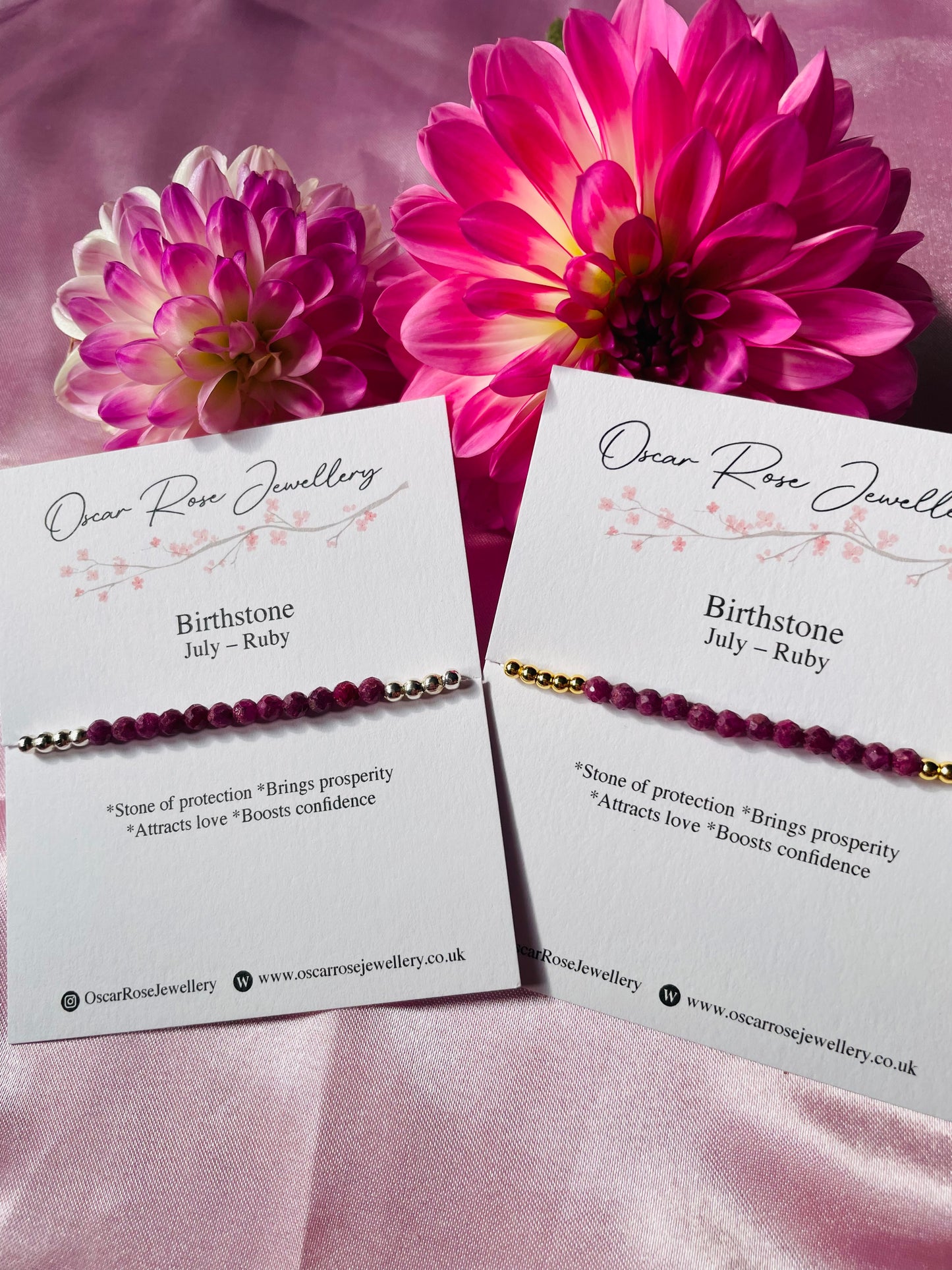 July Birthstone Bracelet - Ruby