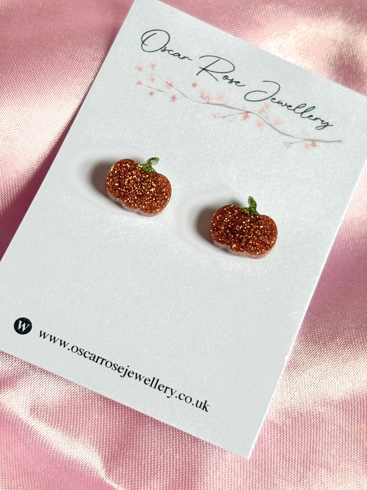 Pumpkin Halloween Resin Stud Earrings
