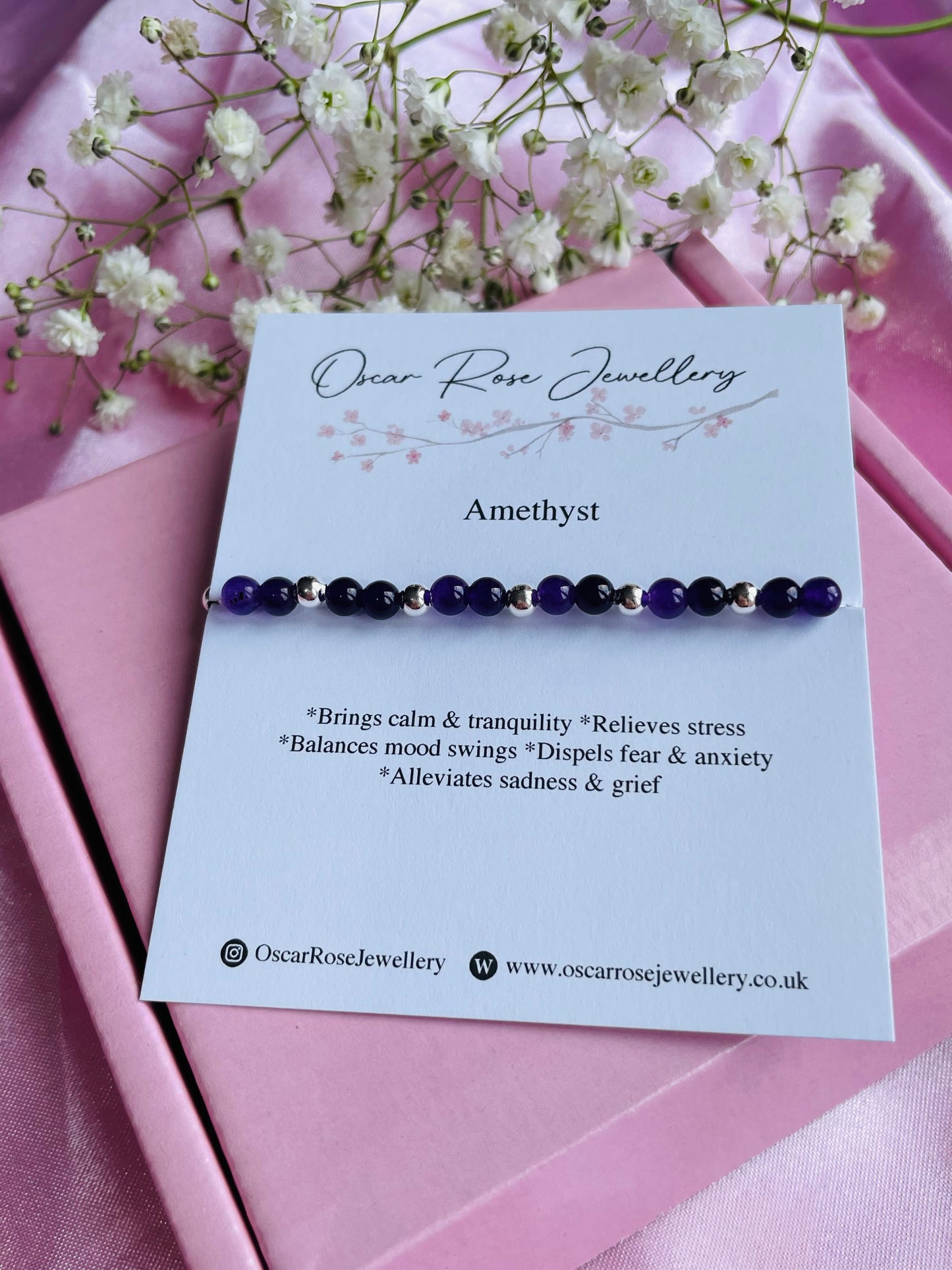 Amethyst & Silver/Gold plated Bracelet