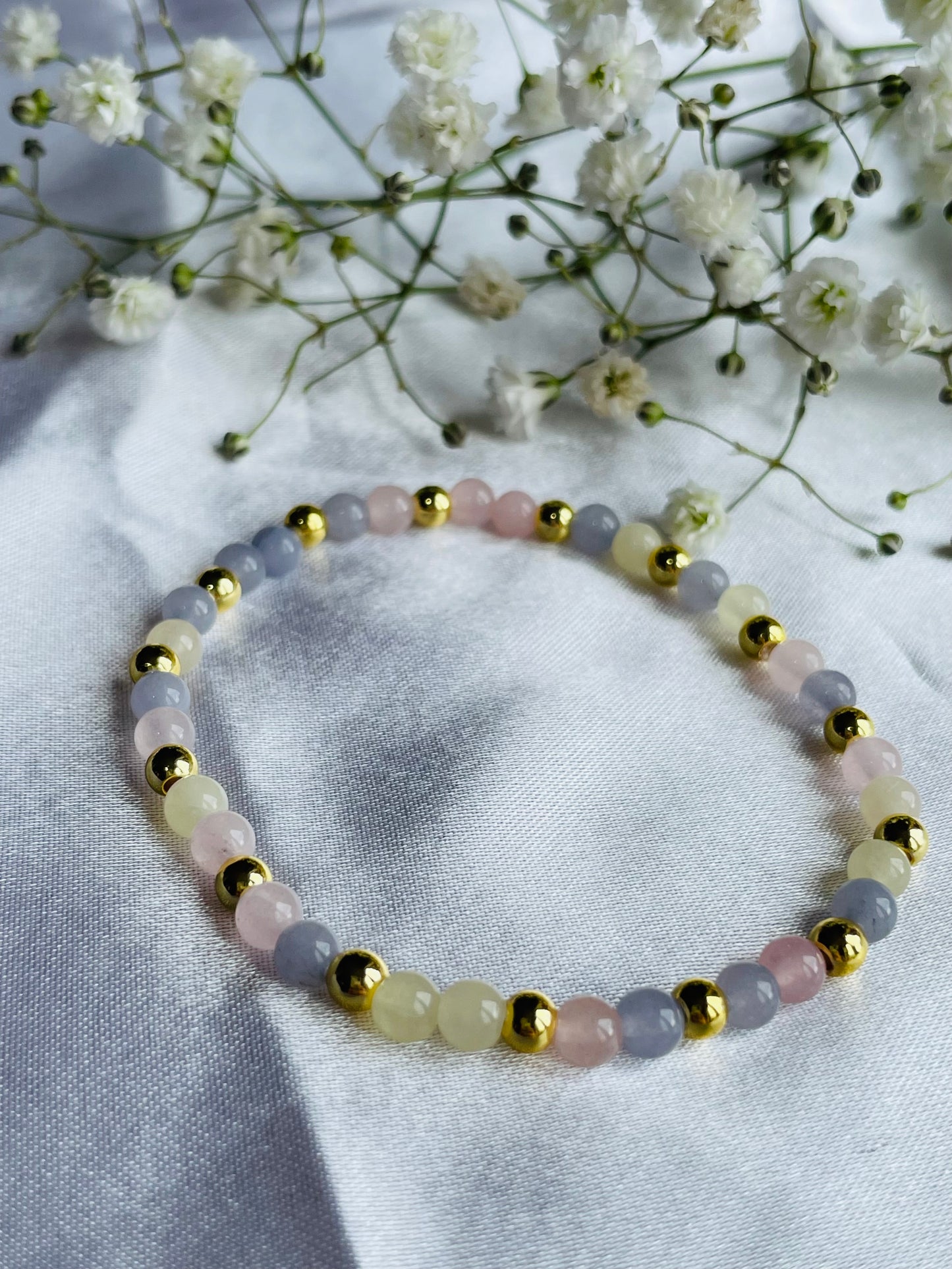 Morganite Crystal Bracelet | Divine Love Stone | Heart Healing | Compassion & Emotional Balance | Meaningful Gift