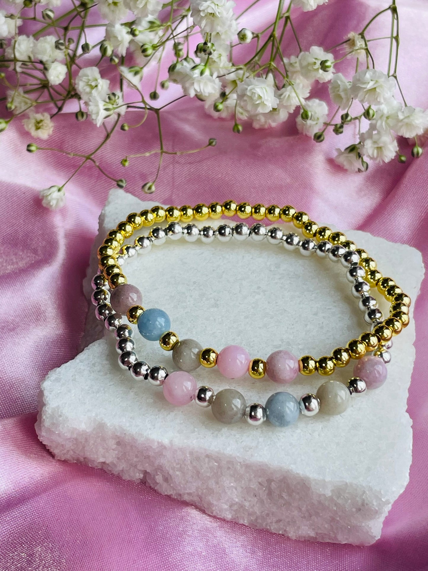 🌸 Morganite Crystal Bracelet | Divine Love Stone | Heart Healing | Compassion & Emotional Balance | Meaningful Gift