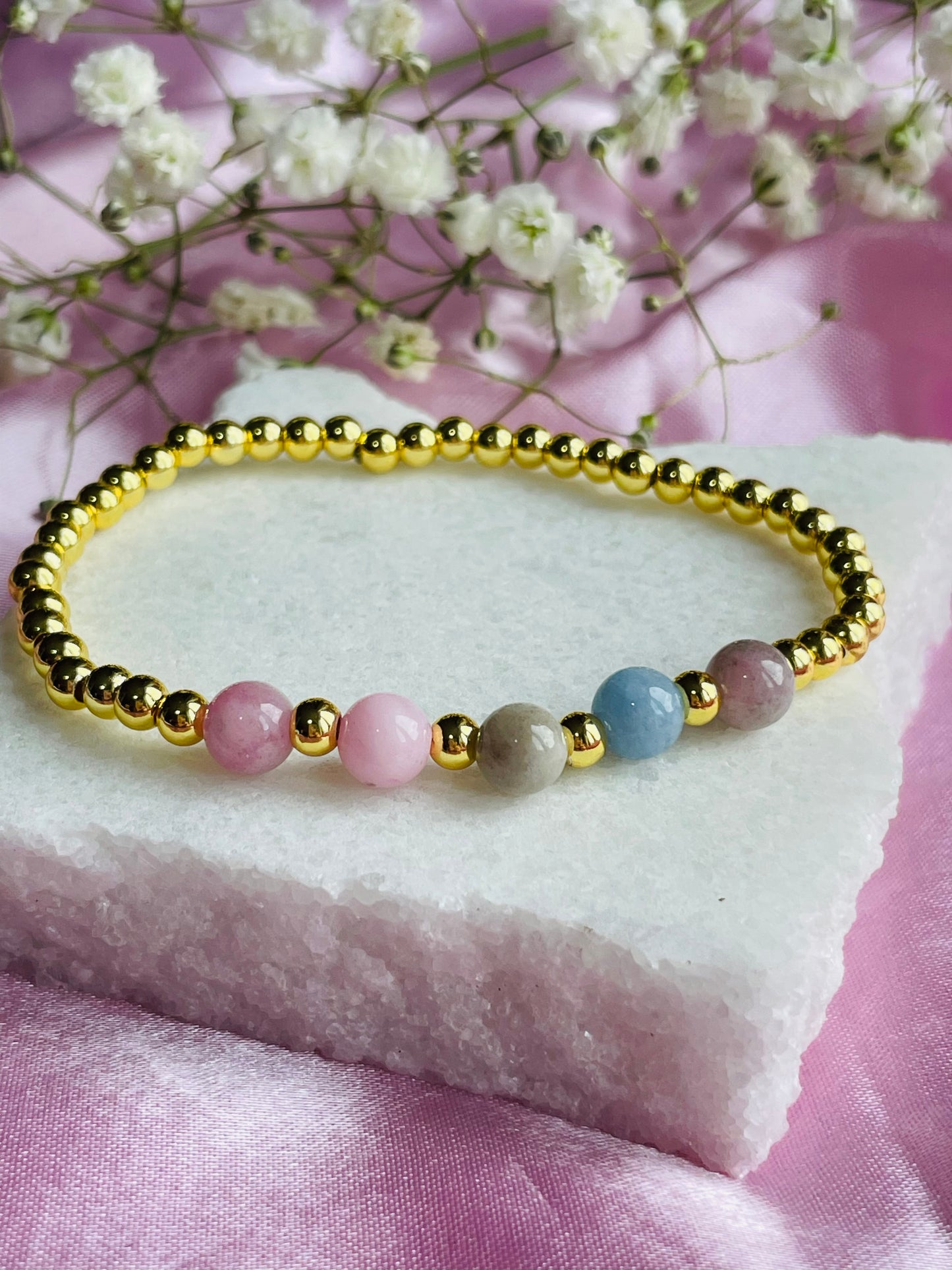 🌸 Morganite Crystal Bracelet | Divine Love Stone | Heart Healing | Compassion & Emotional Balance | Meaningful Gift