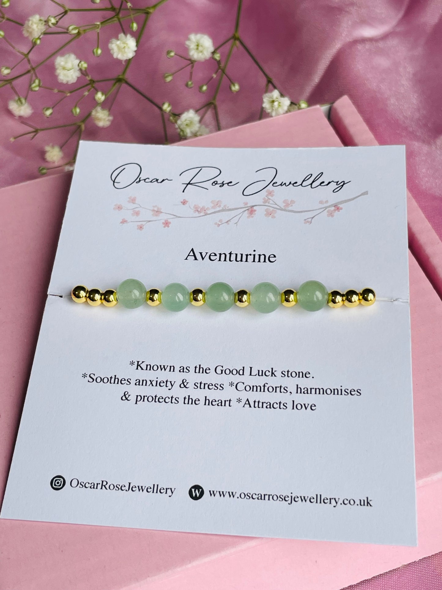 Green Aventurine Stretch Bead Bracelet