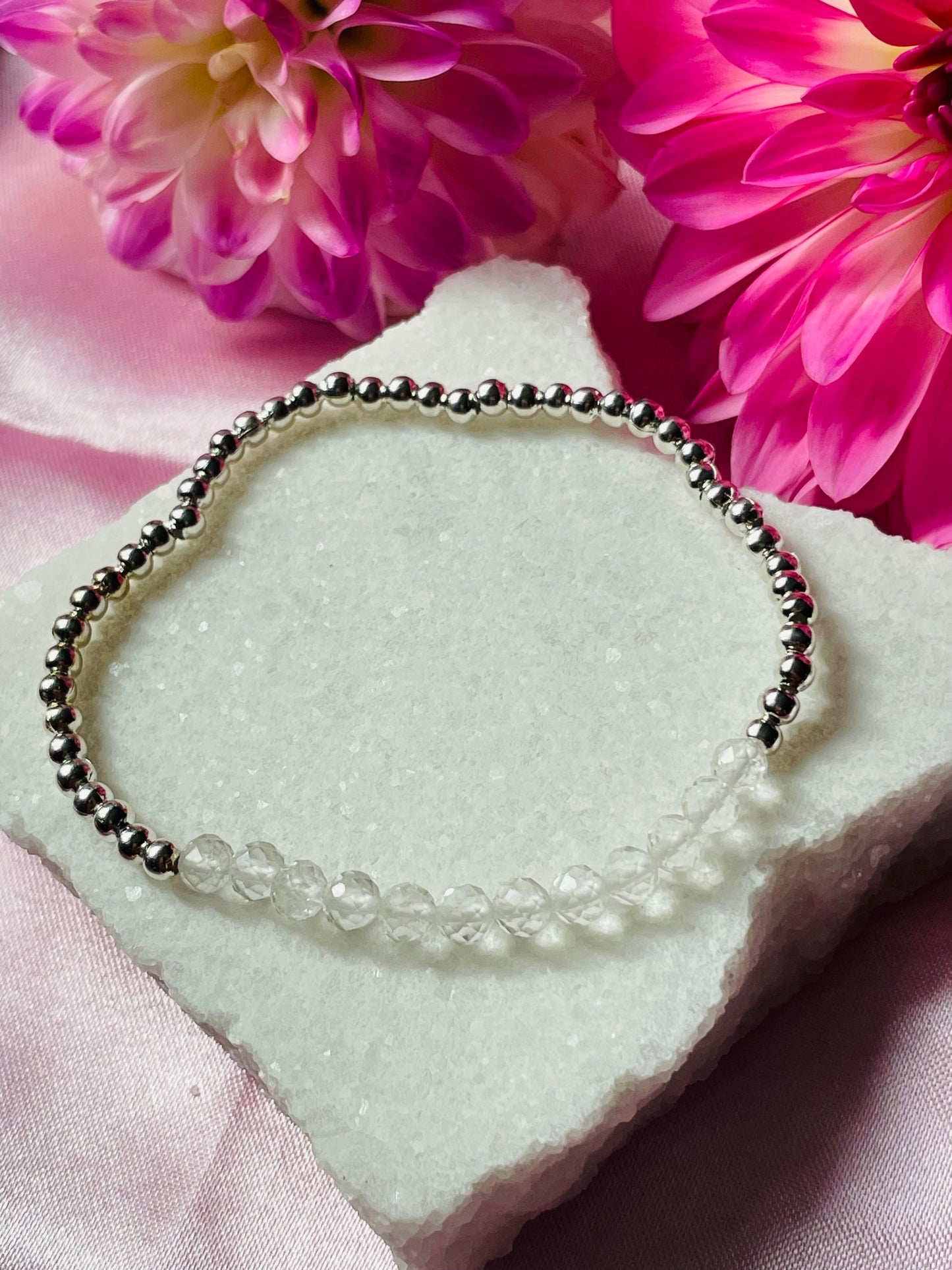 April Birthstone Bracelet - Clear Quartz