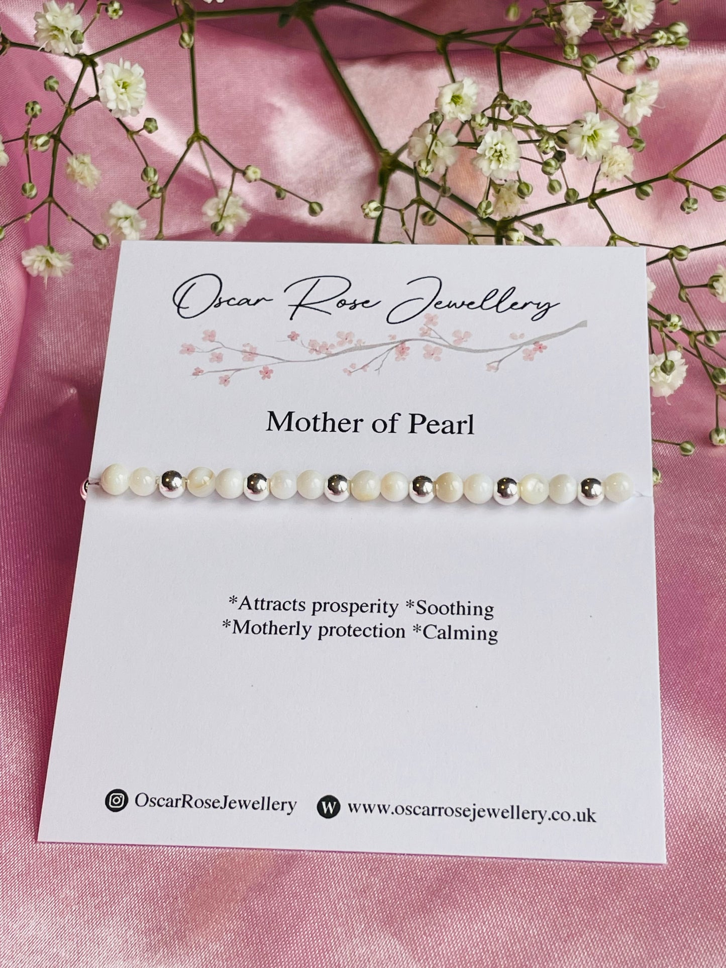 Mother Of Pearl & Silver Bracelet