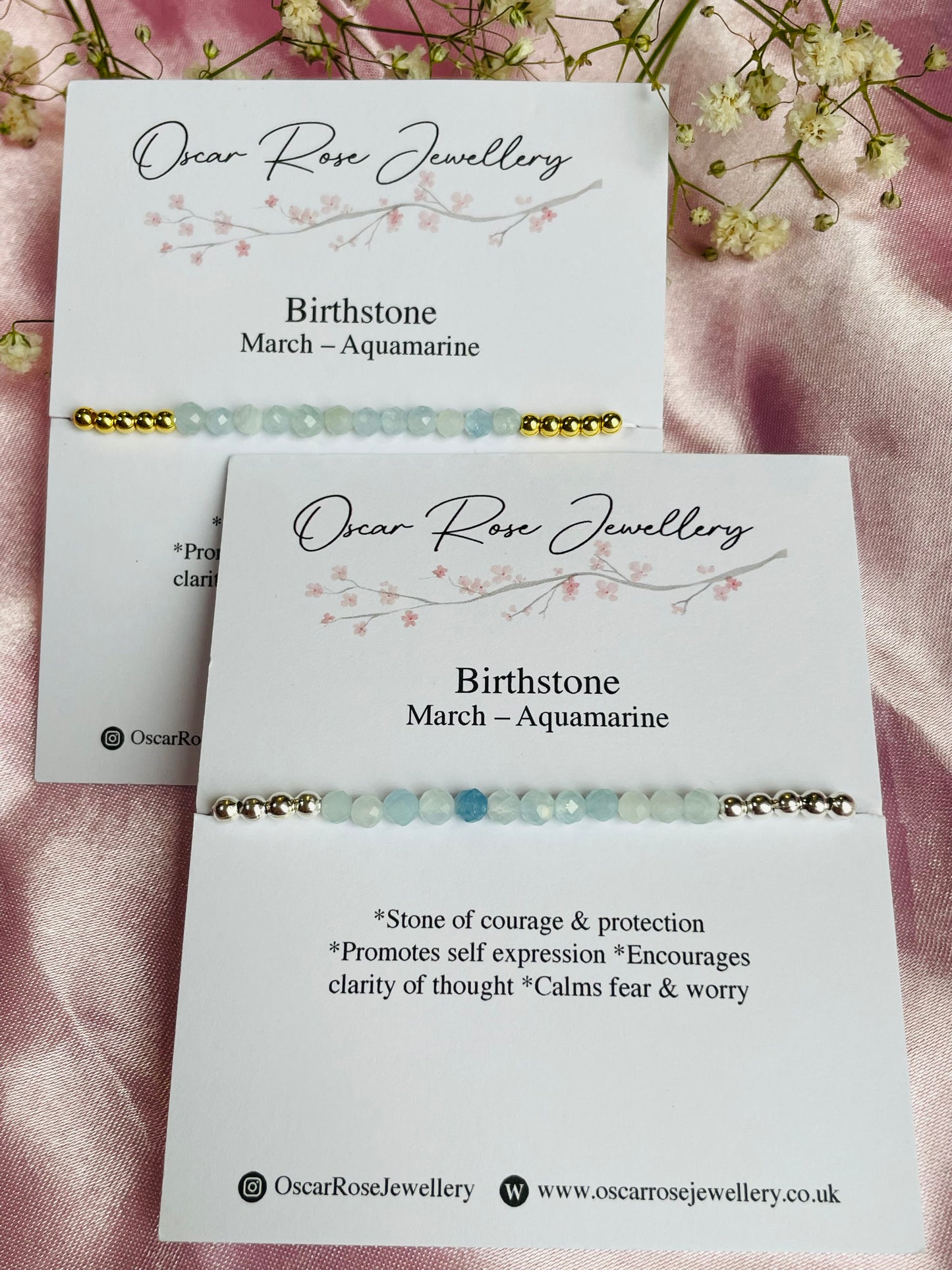 March Birthstone Bracelet - Aquamarine