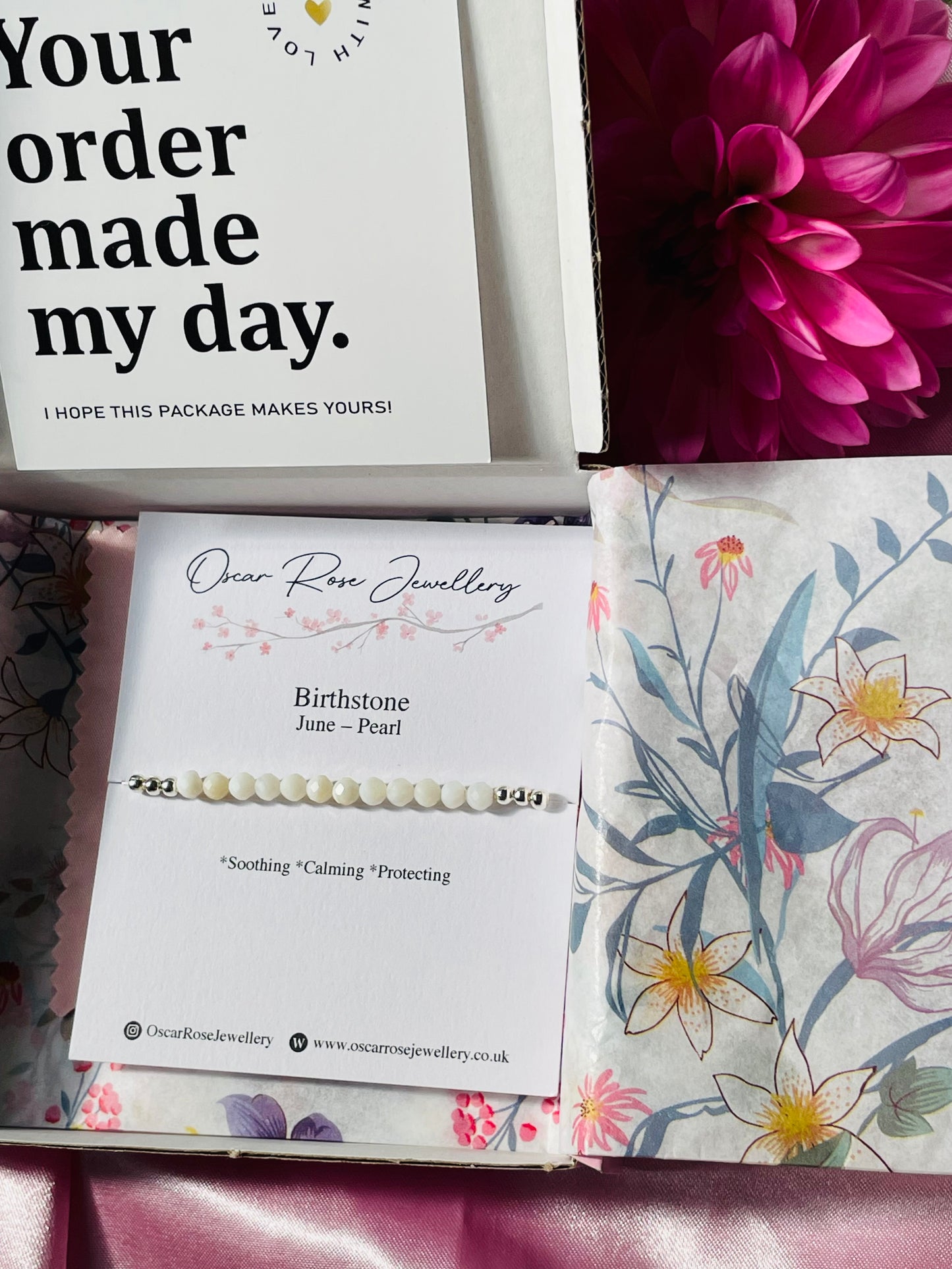 June Birthstone Bracelet - Pearl