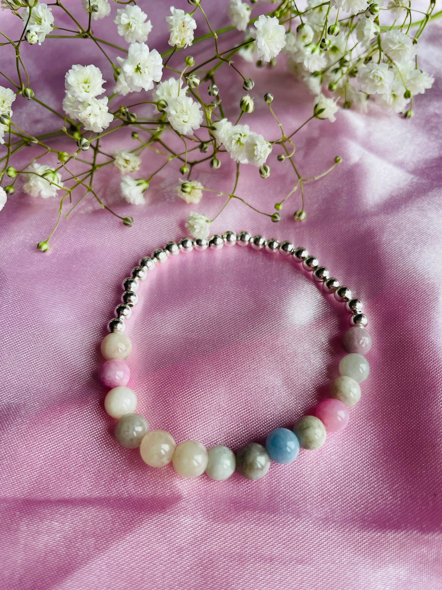 Morganite Crystal Bracelet | Divine Love Stone | Heart Healing | Compassion & Emotional Balance | Meaningful Gift