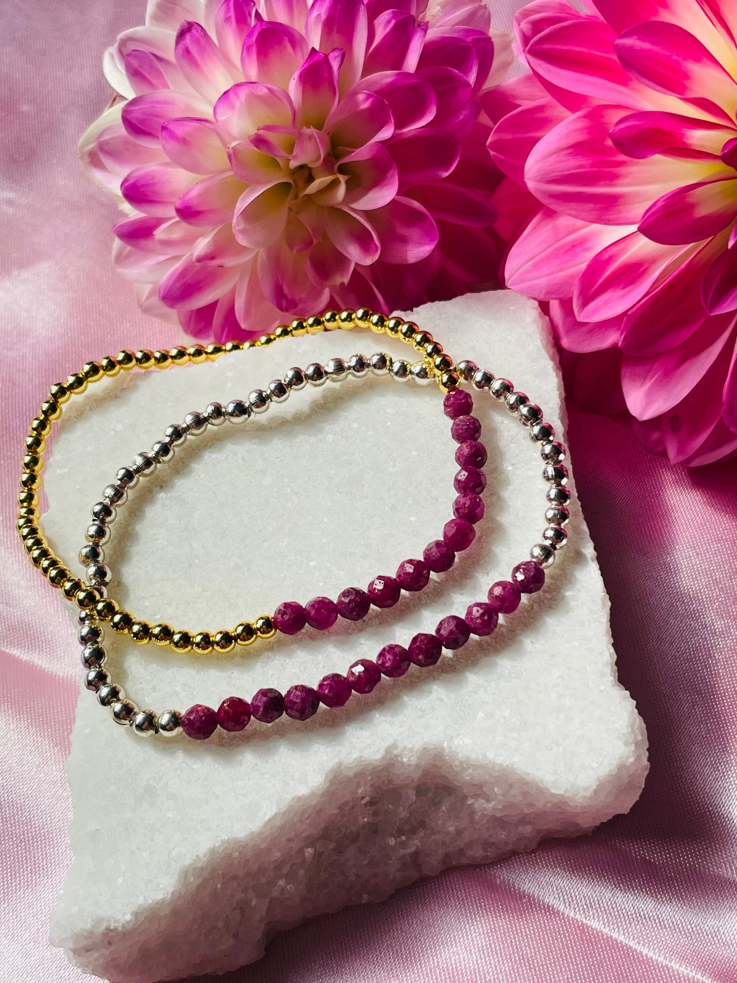 July Birthstone Bracelet - Ruby