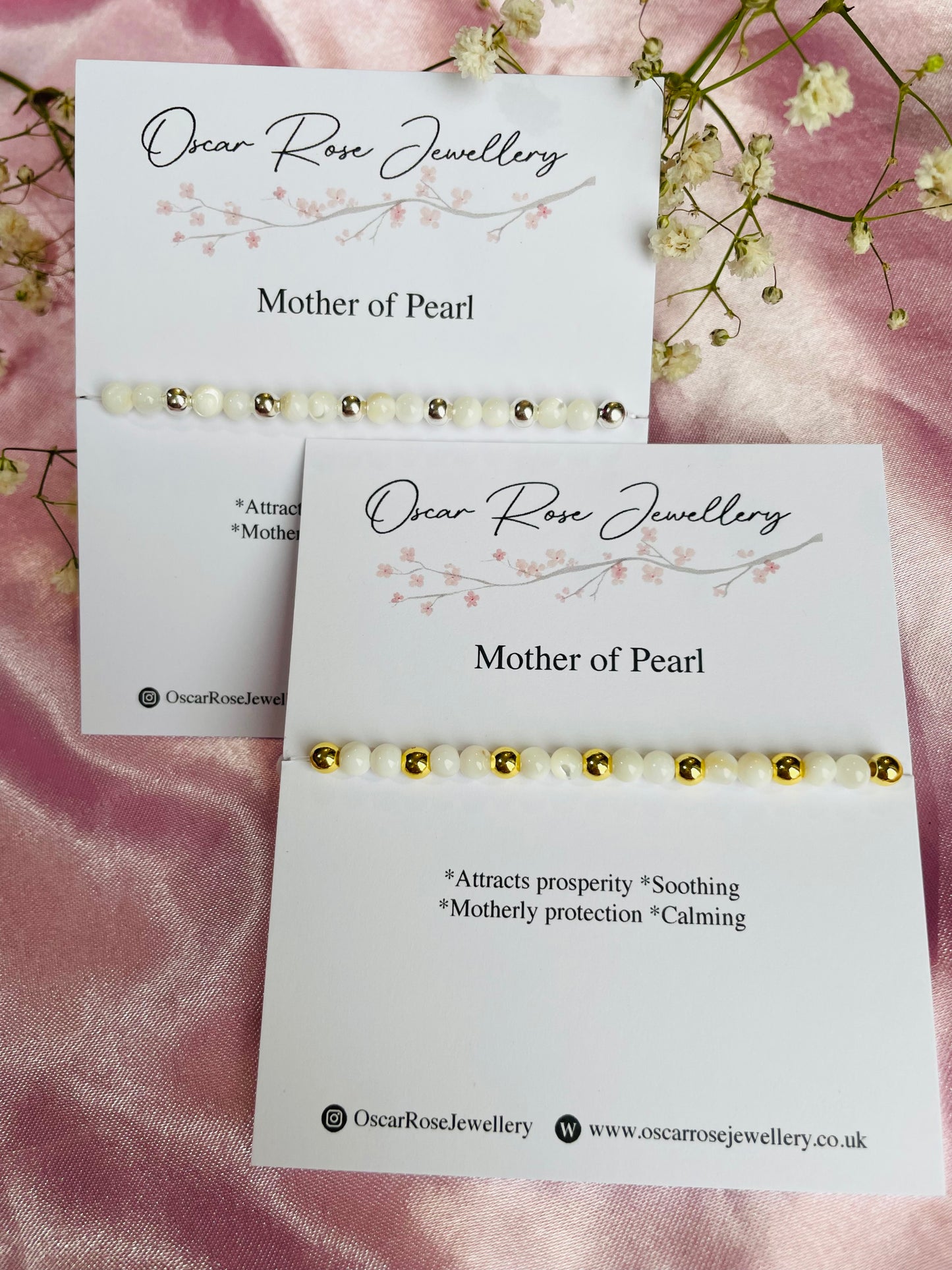 Mother Of Pearl & Silver Bracelet