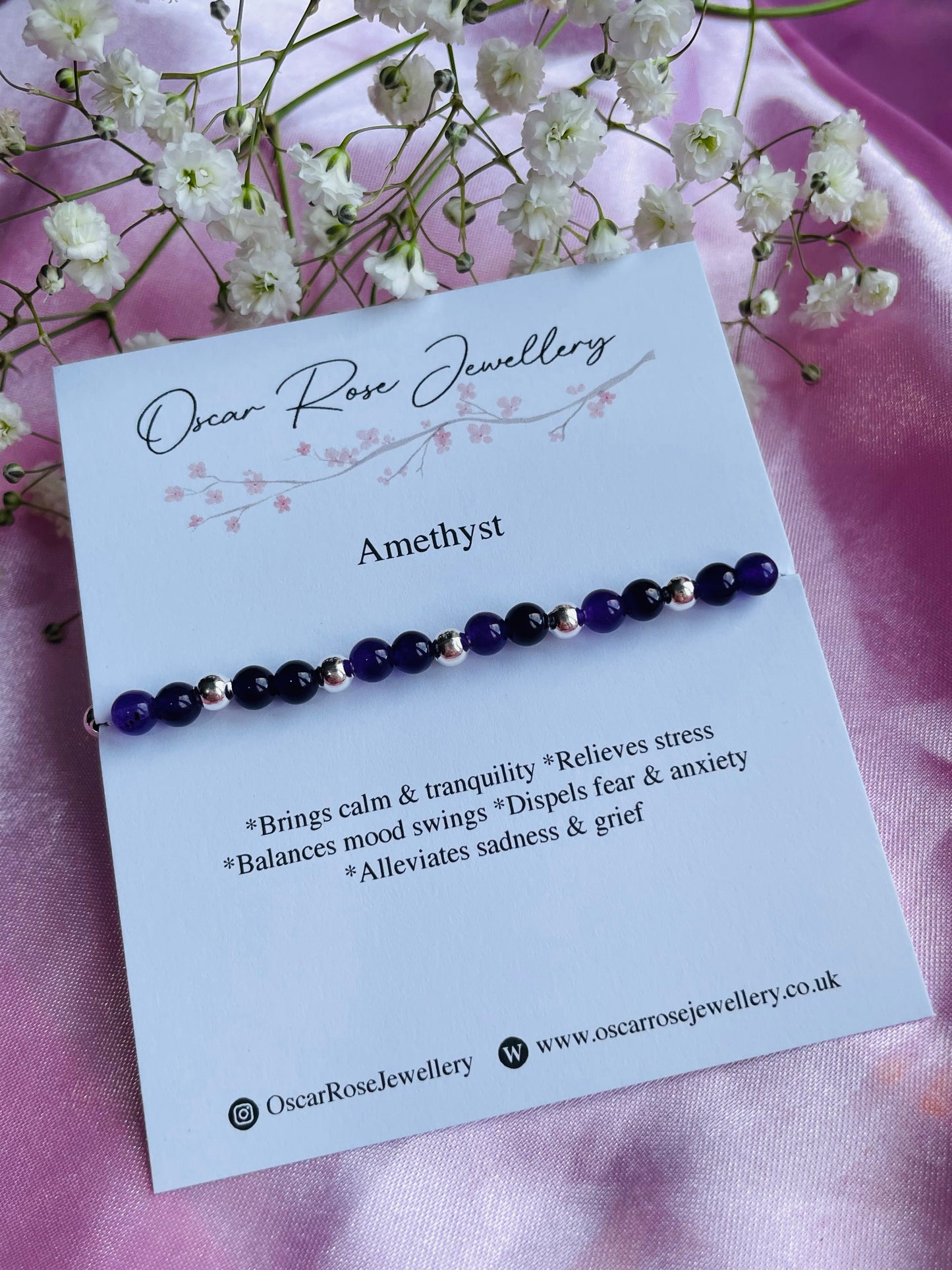 Amethyst & Silver/Gold plated Bracelet