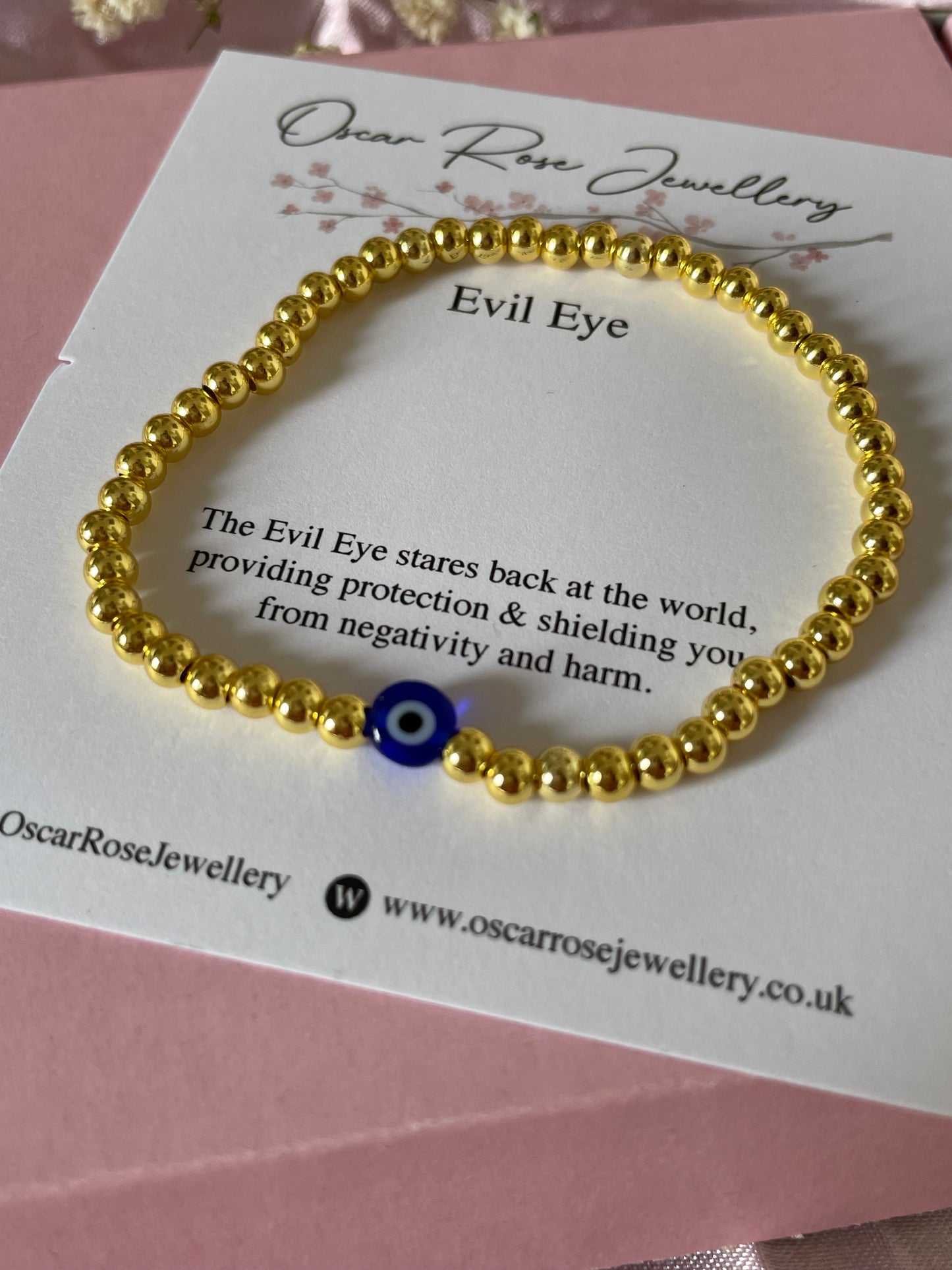 Gold Plated Evil Eye Bracelet