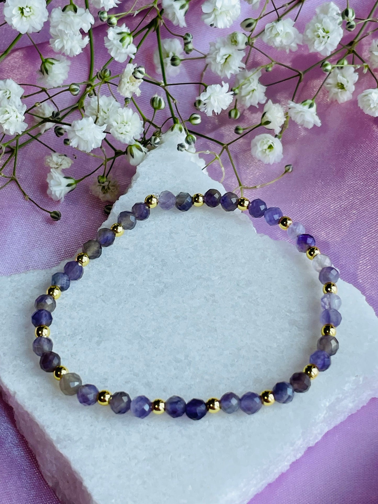 Amethyst & Silver/Gold plated Bracelet