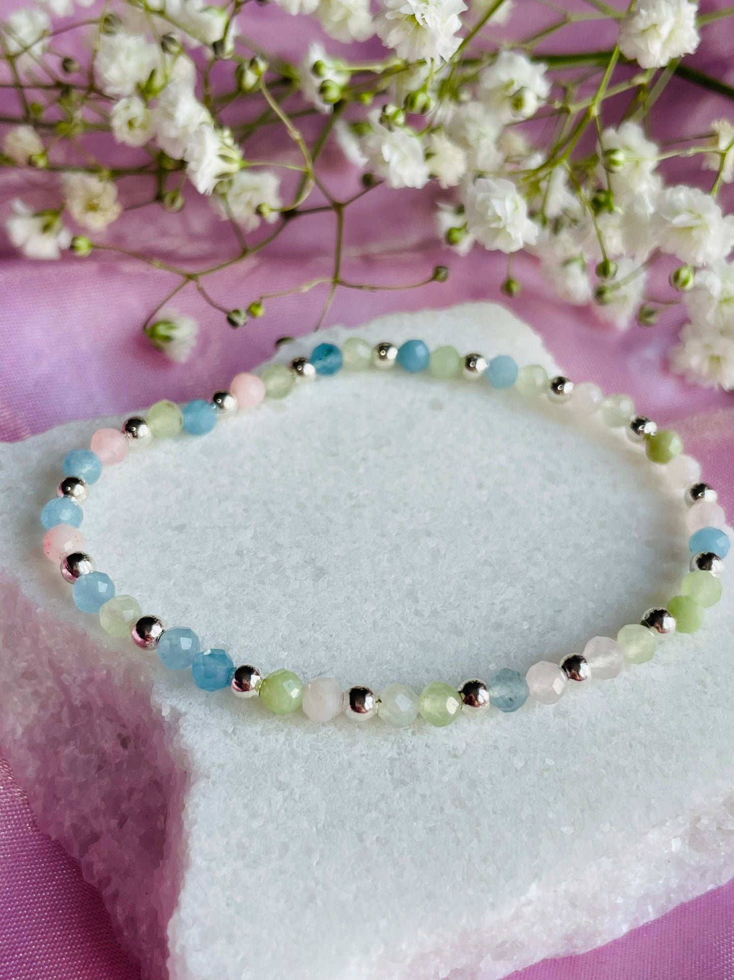 Morganite Crystal Bracelet | Divine Love Stone | Heart Healing | Compassion & Emotional Balance | Meaningful Gift