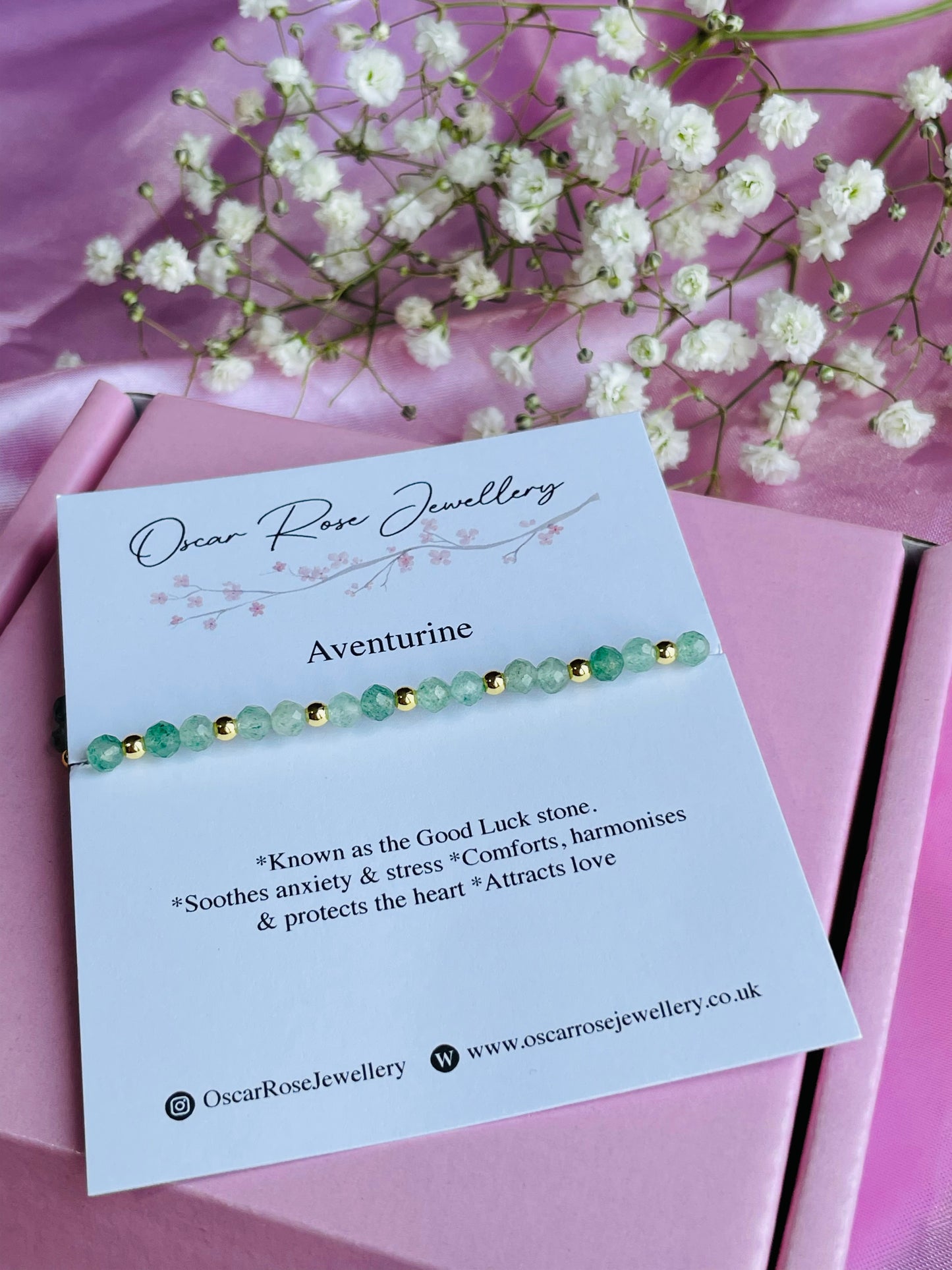 Green Aventurine Stretch Bead Bracelet