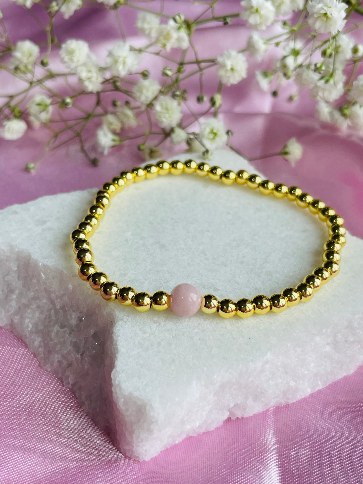 🌸 Morganite Crystal Bracelet | Divine Love Stone | Heart Healing | Compassion & Emotional Balance | Meaningful Gift