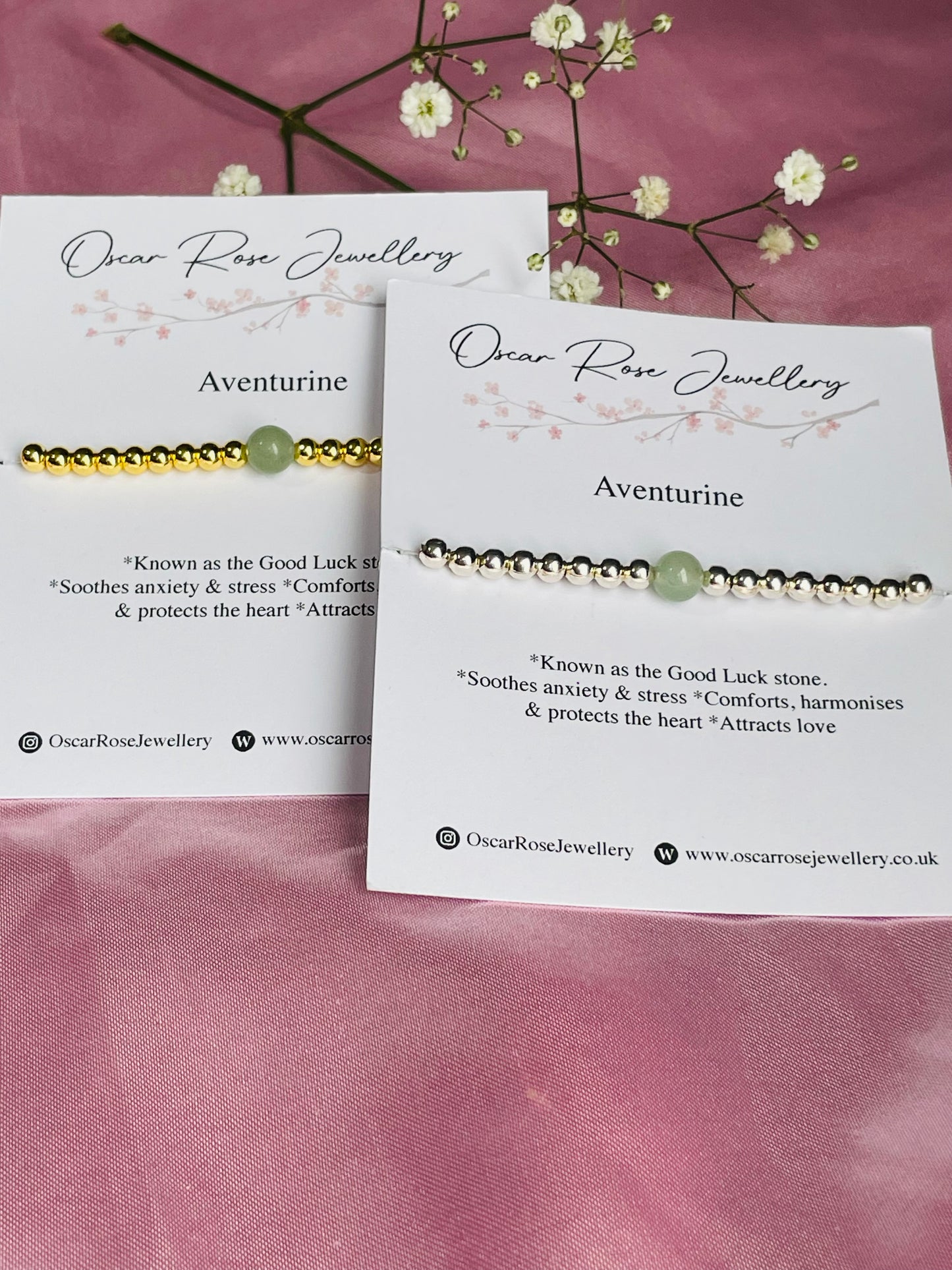 Green Aventurine Stretch Bead Bracelet