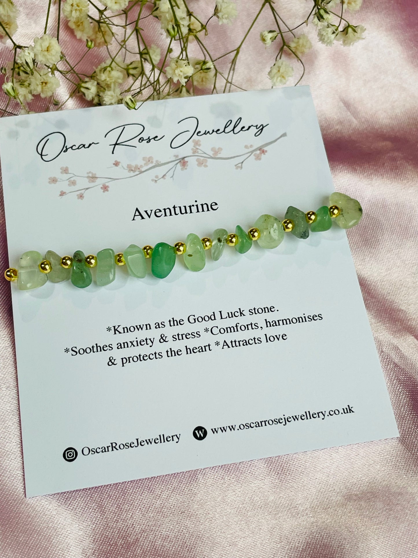 Green Aventurine Stretch Bead Bracelet