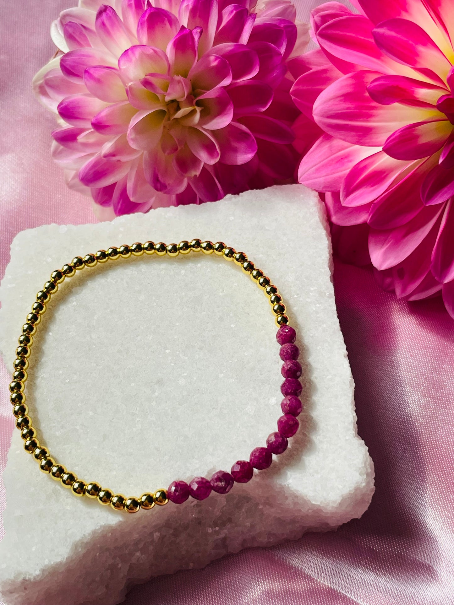 July Birthstone Bracelet - Ruby