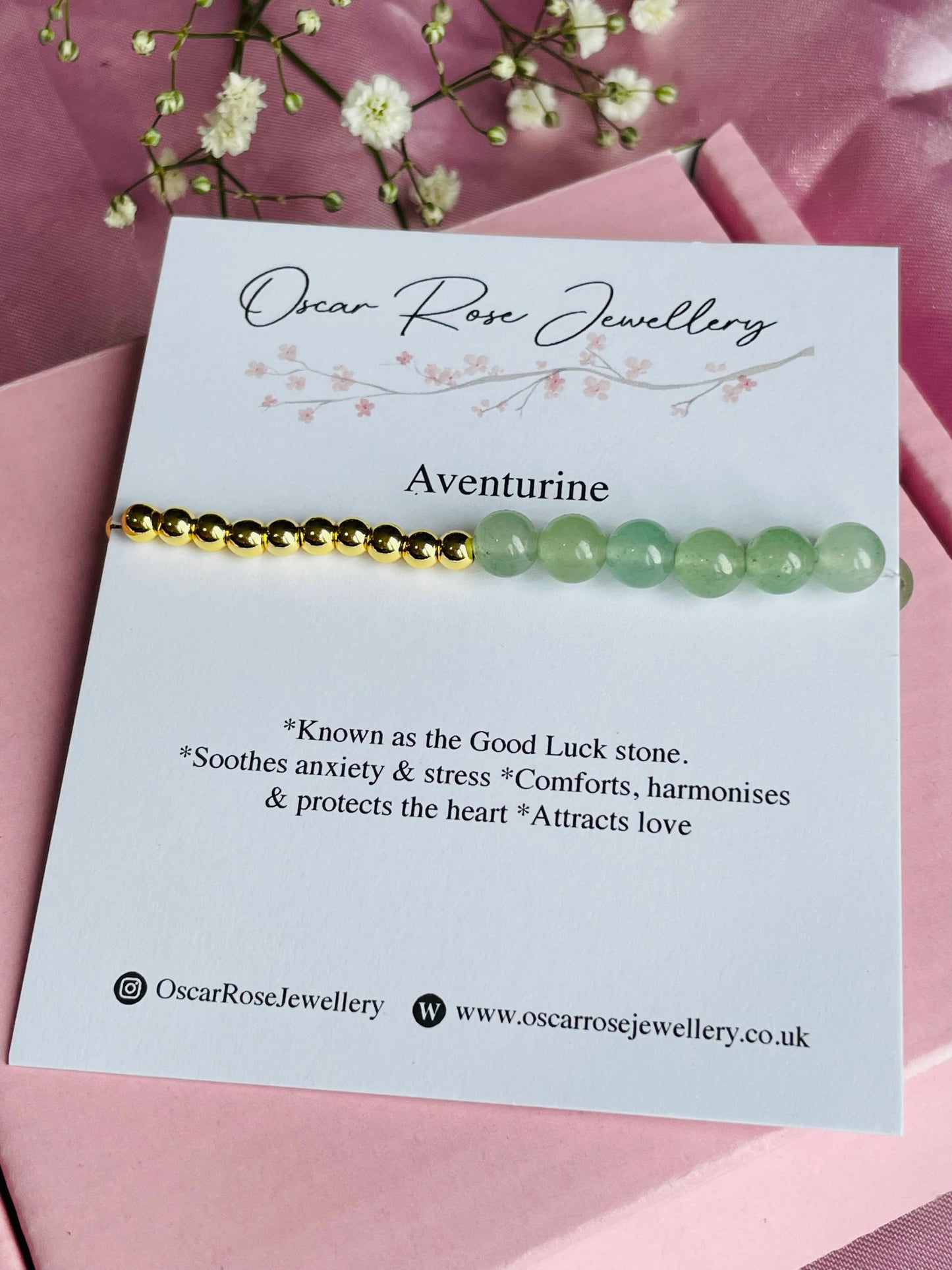 Green Aventurine Stretch Bead Bracelet