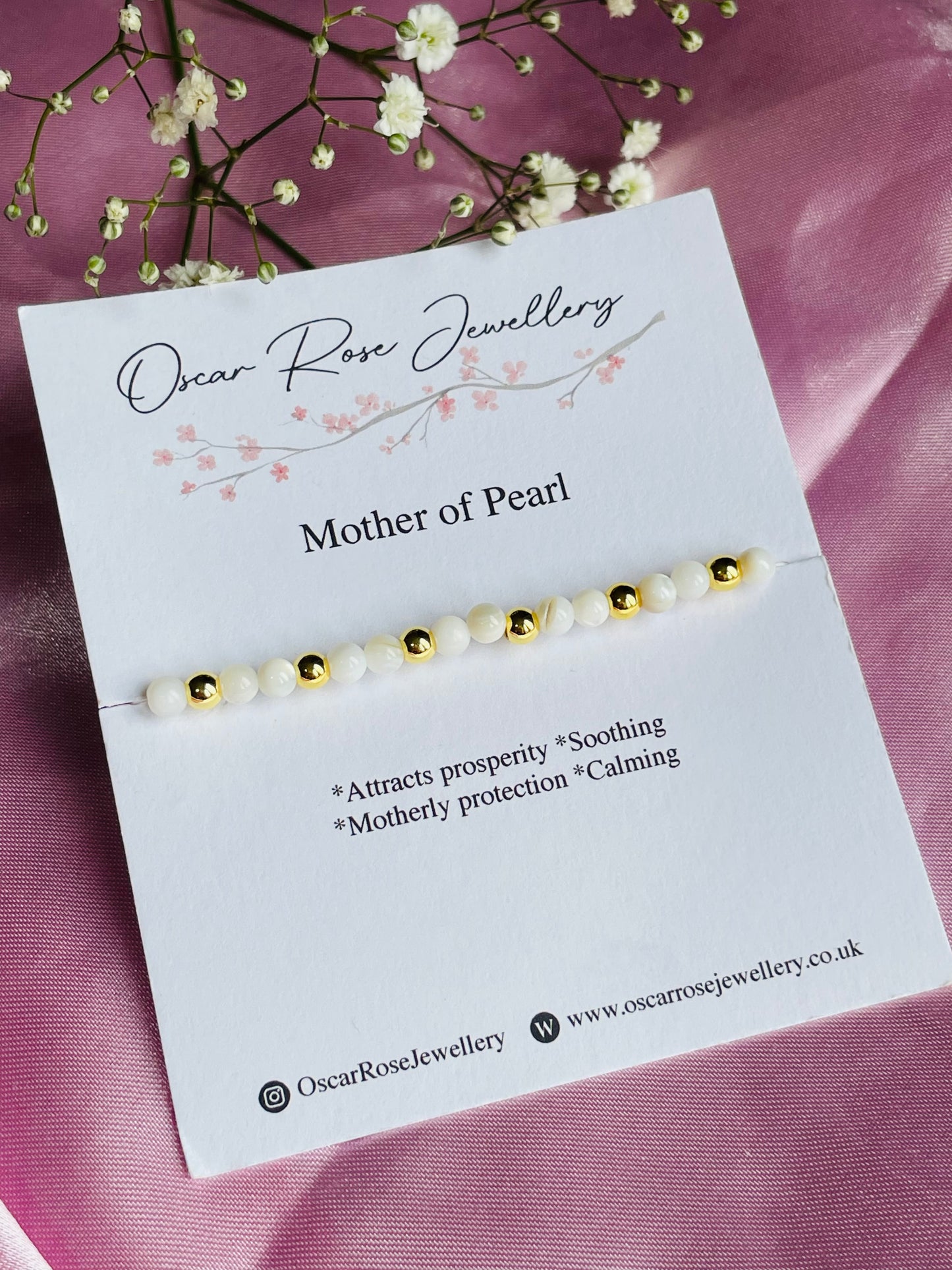 Mother Of Pearl & Silver Bracelet
