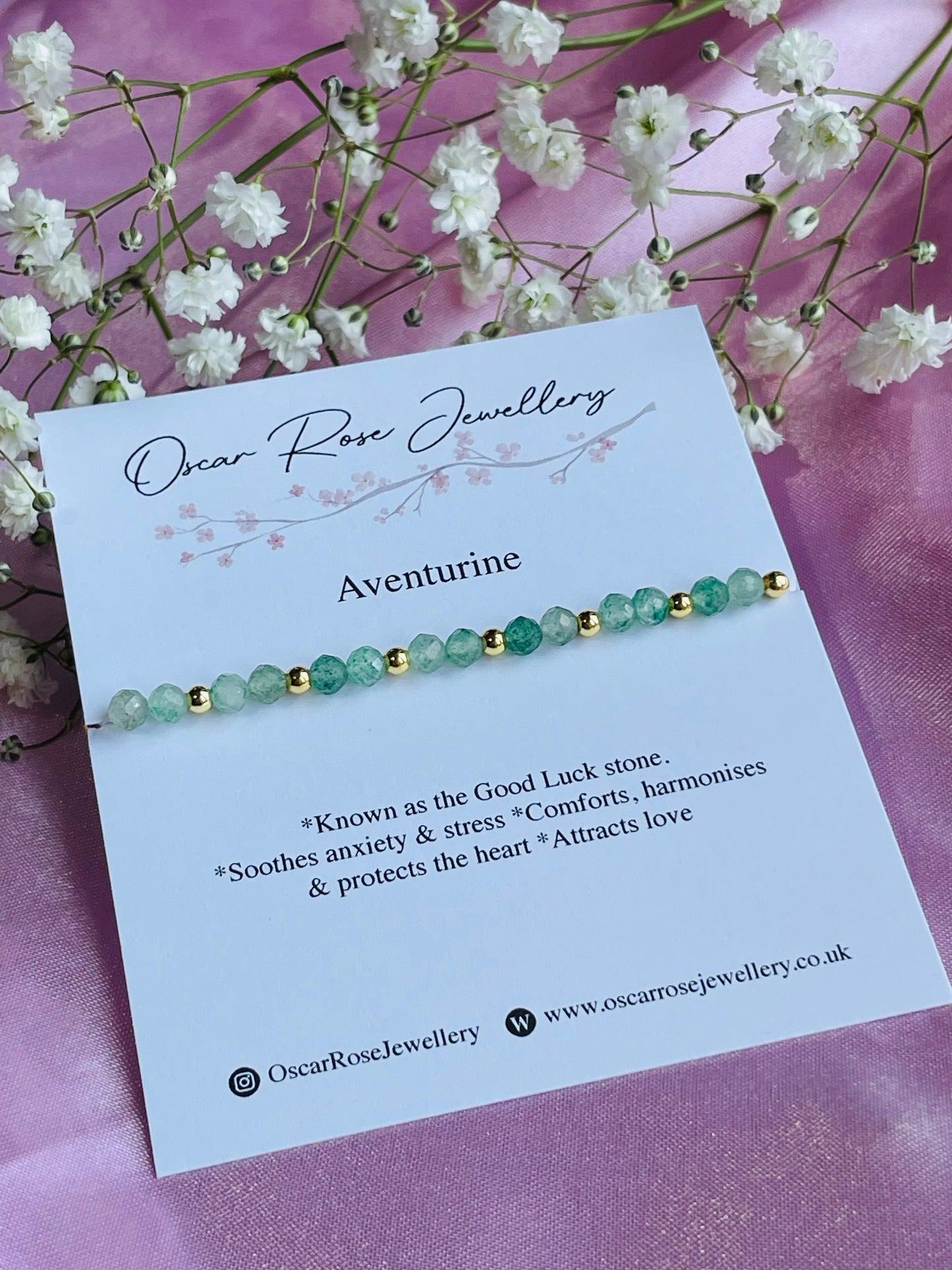 Green Aventurine Stretch Bead Bracelet