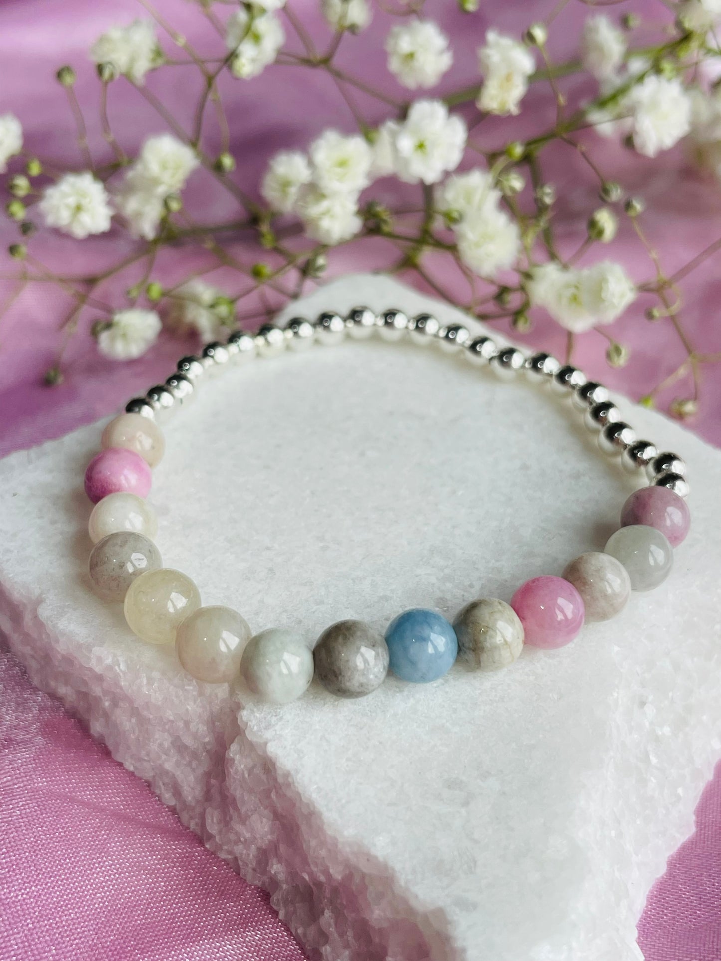Morganite Crystal Bracelet | Divine Love Stone | Heart Healing | Compassion & Emotional Balance | Meaningful Gift