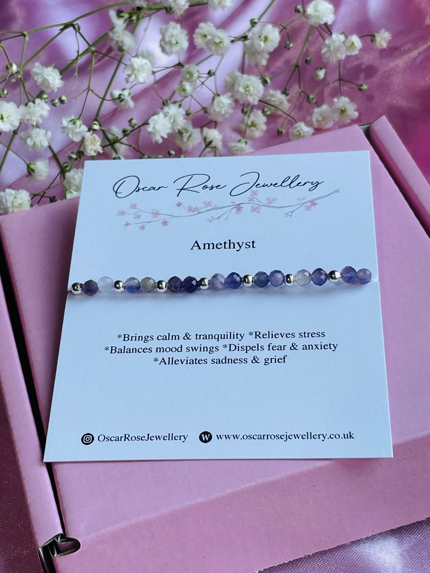Amethyst & Silver/Gold plated Bracelet