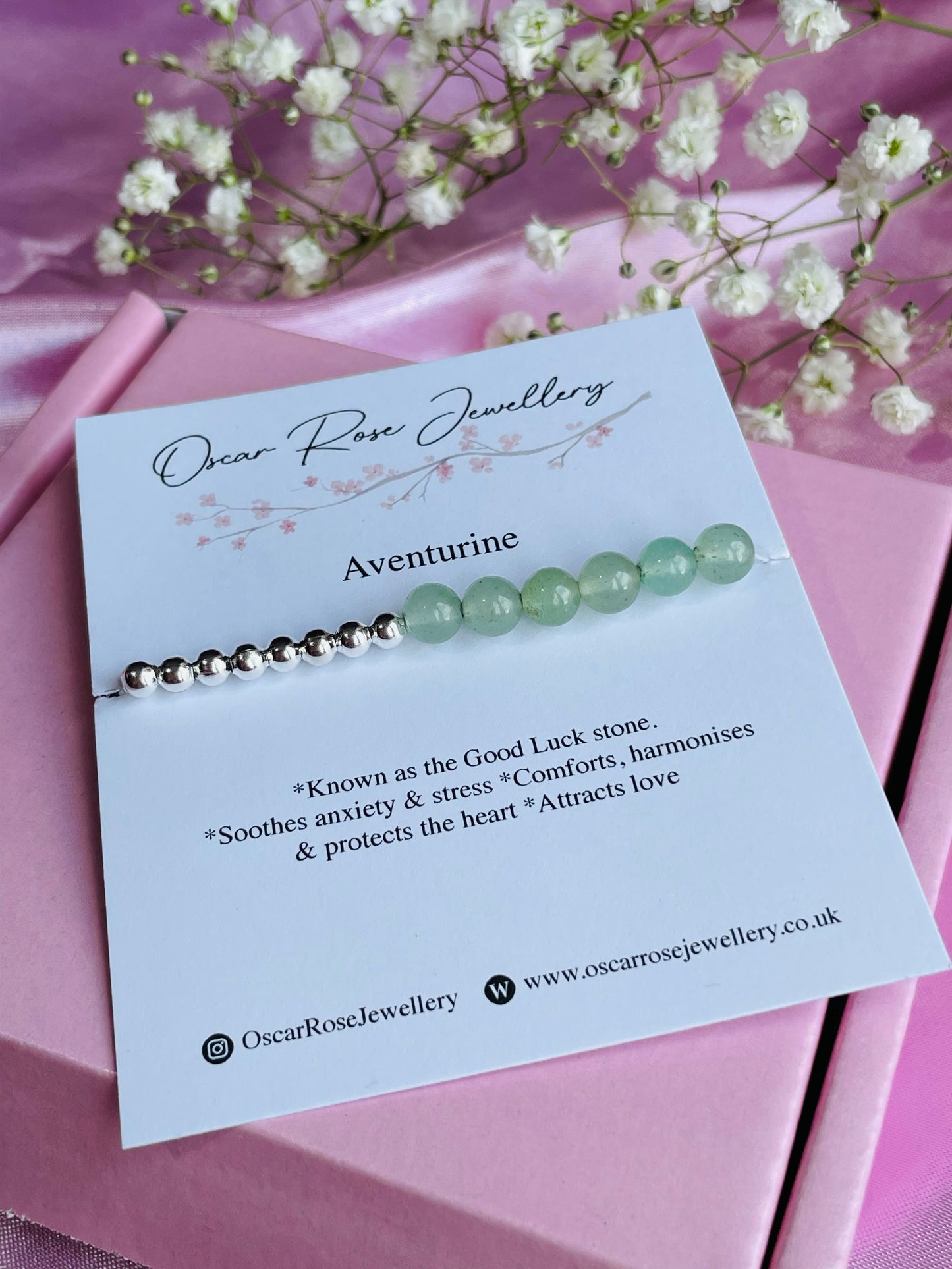 Green Aventurine Stretch Bead Bracelet