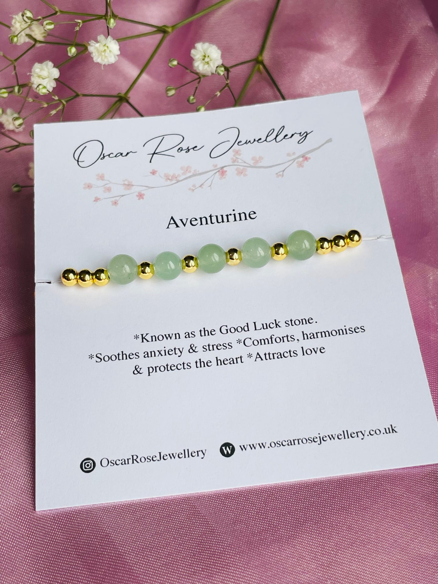 Green Aventurine Stretch Bead Bracelet