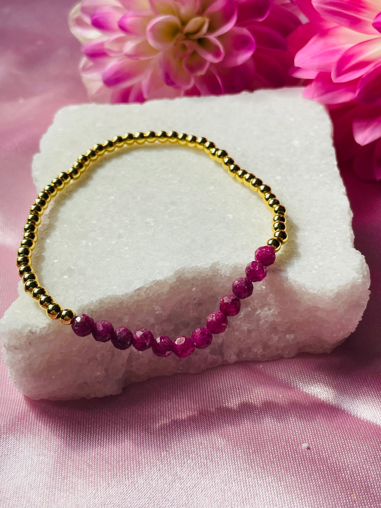July Birthstone Bracelet - Ruby