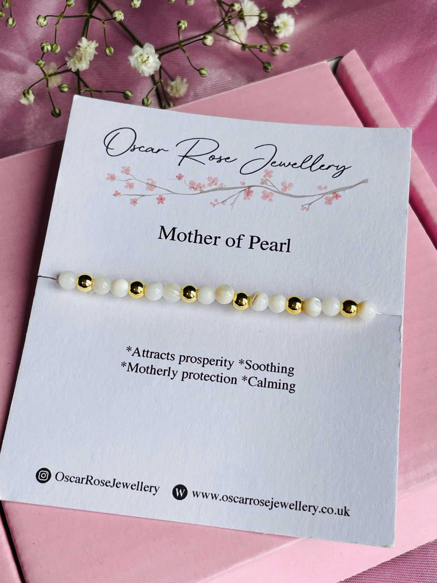 Mother Of Pearl & Silver Bracelet