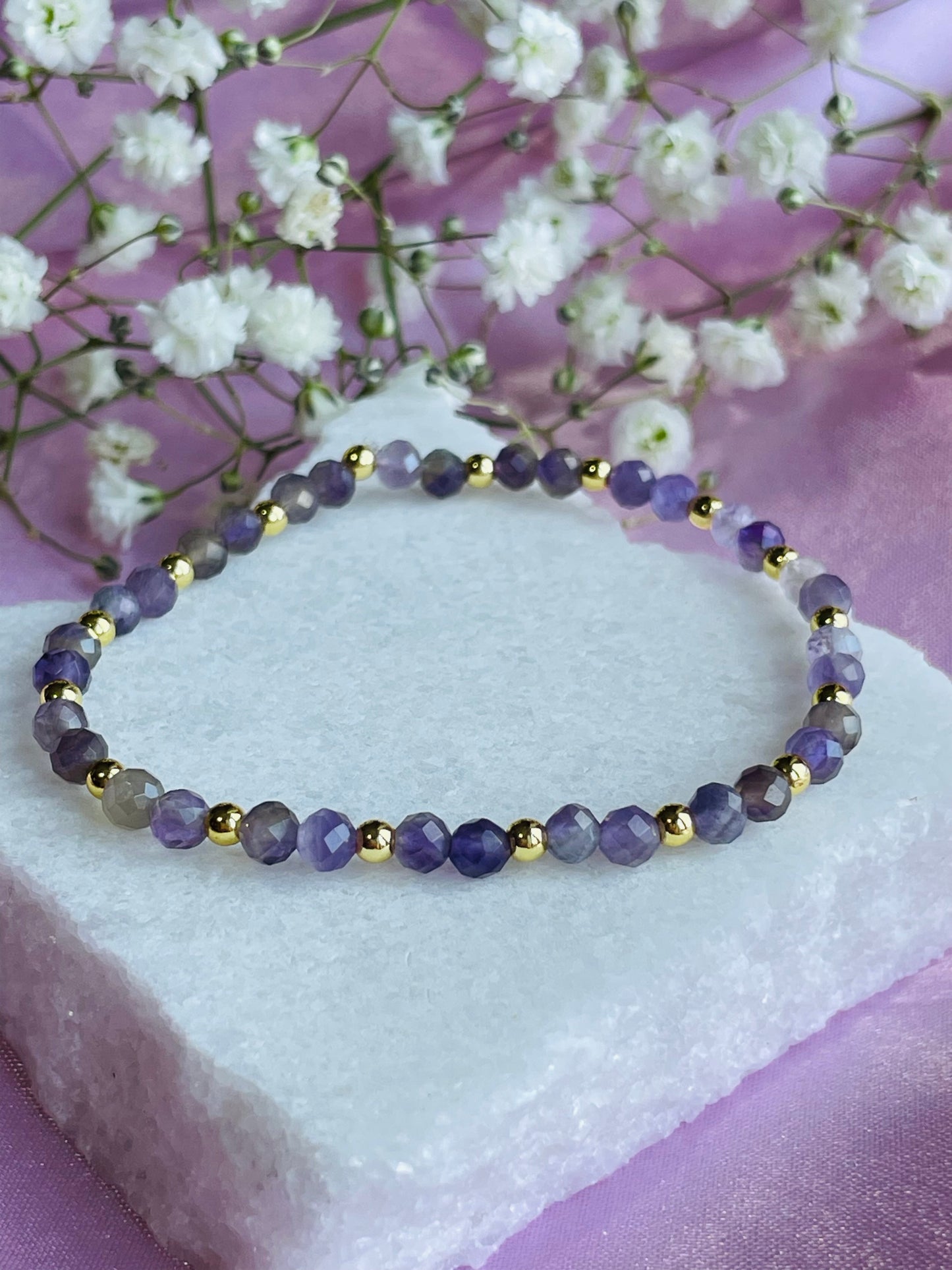 Amethyst & Silver/Gold plated Bracelet