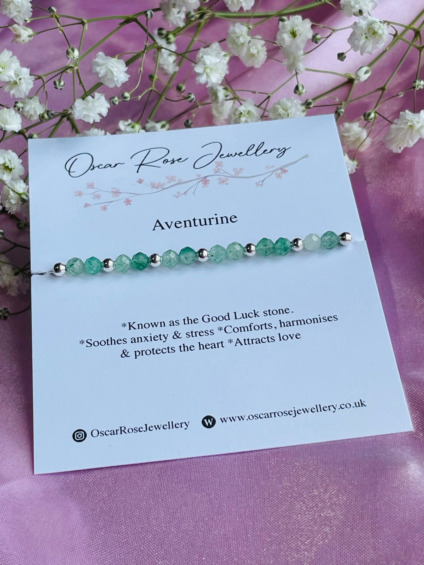 Green Aventurine Stretch Bead Bracelet