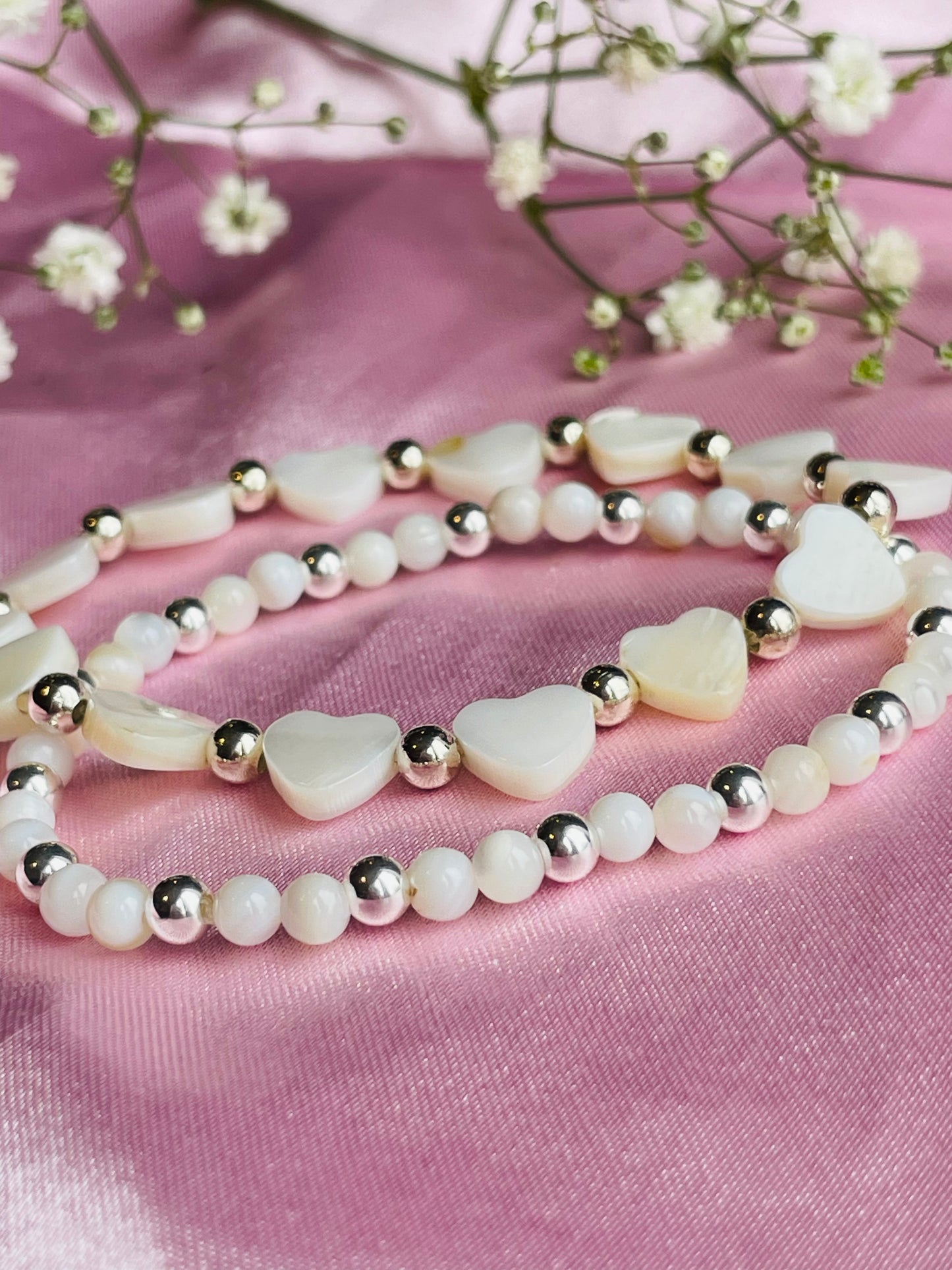 Mother Of Pearl & Silver Bracelet