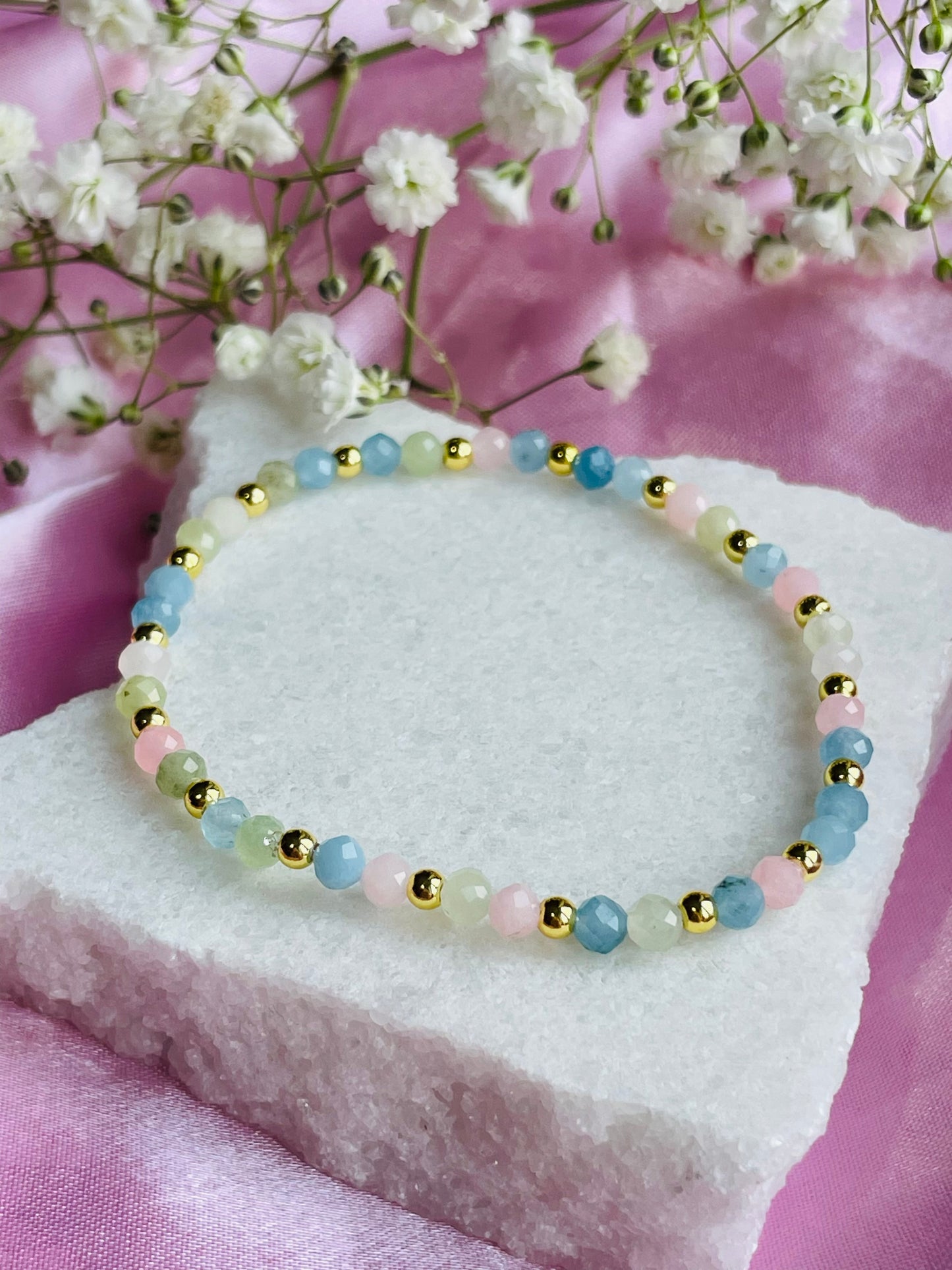 Morganite Crystal Bracelet | Divine Love Stone | Heart Healing | Compassion & Emotional Balance | Meaningful Gift