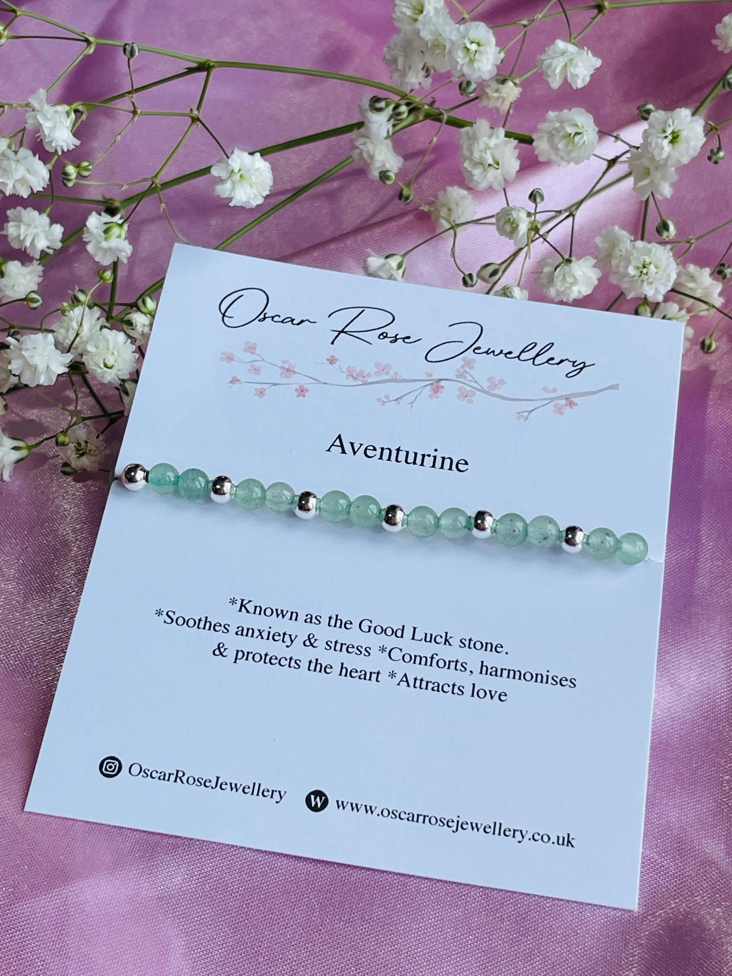 Green Aventurine Stretch Bead Bracelet