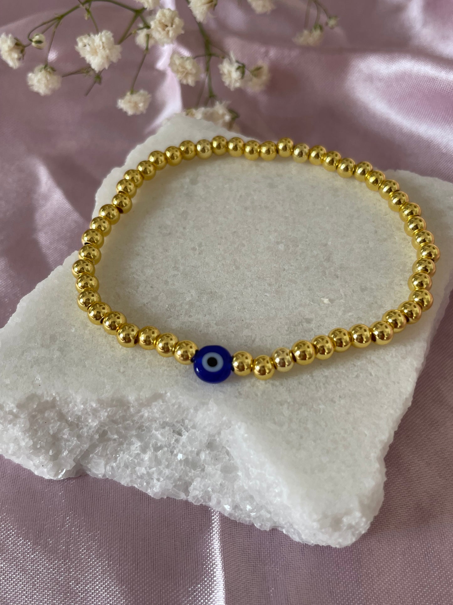 Gold Plated Evil Eye Bracelet