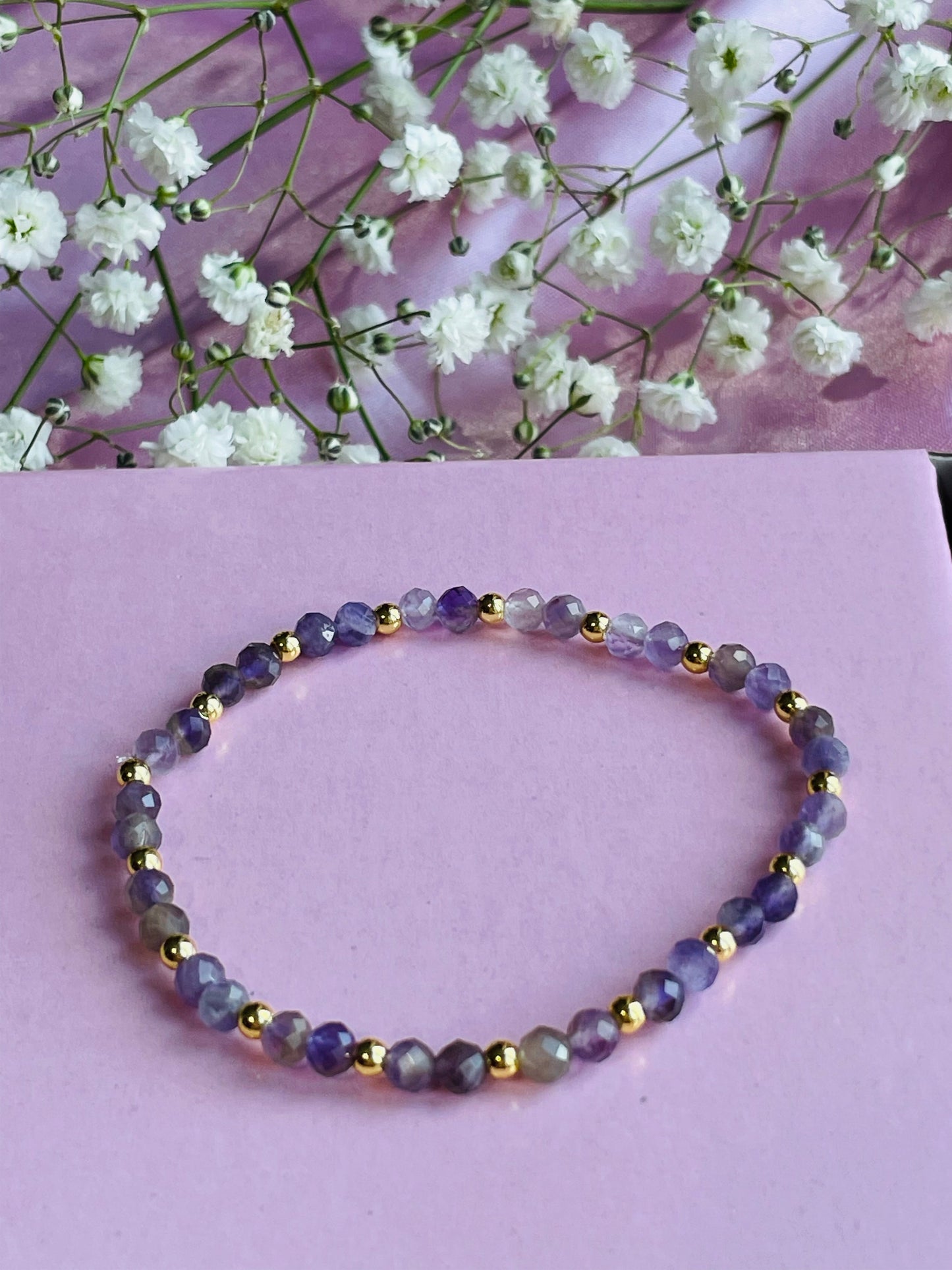 Amethyst & Silver/Gold plated Bracelet