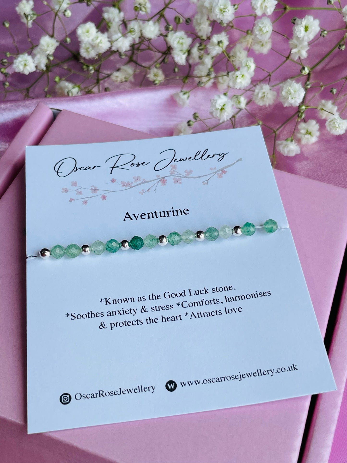 Green Aventurine Stretch Bead Bracelet