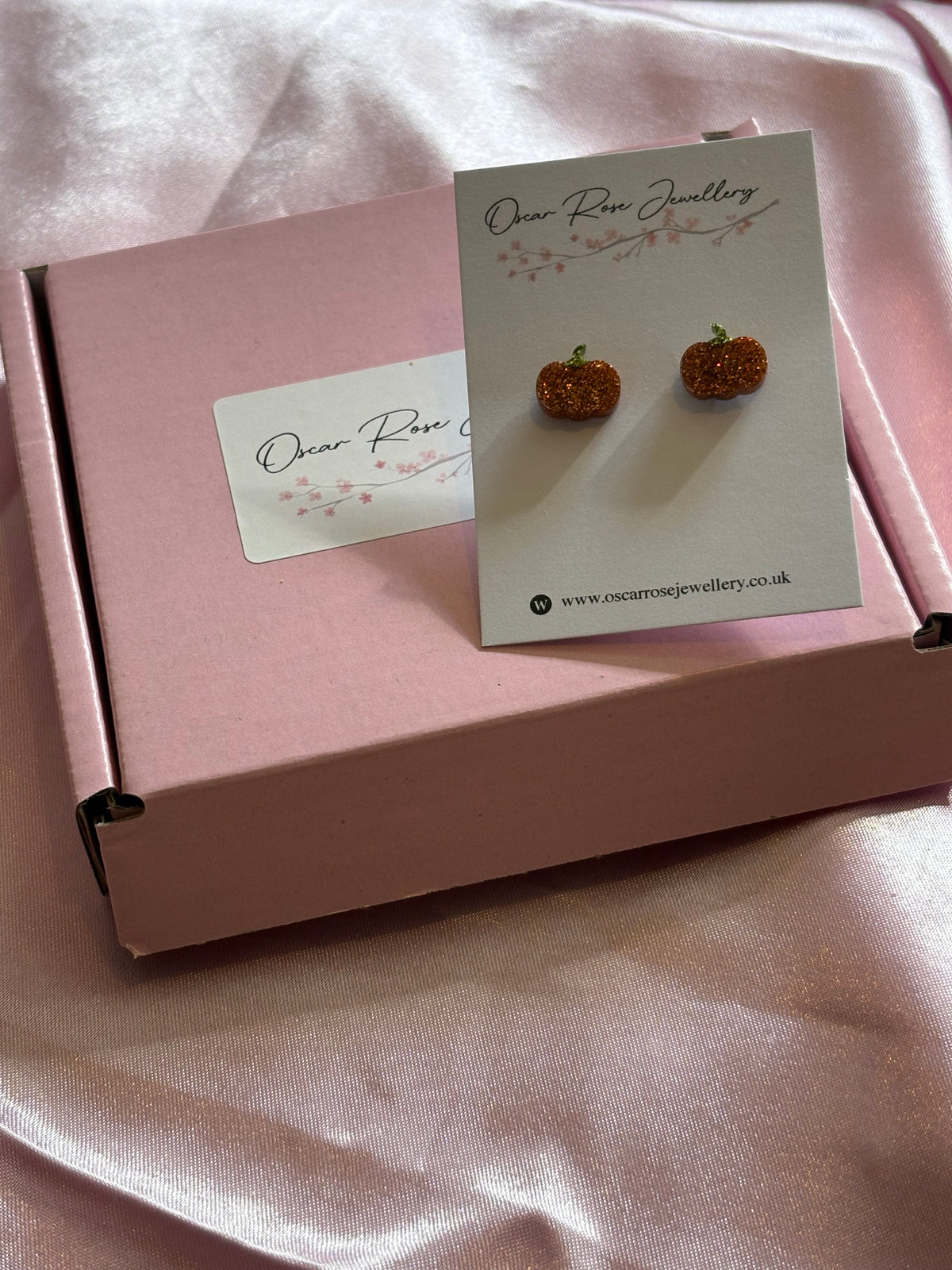 Pumpkin Halloween Resin Stud Earrings