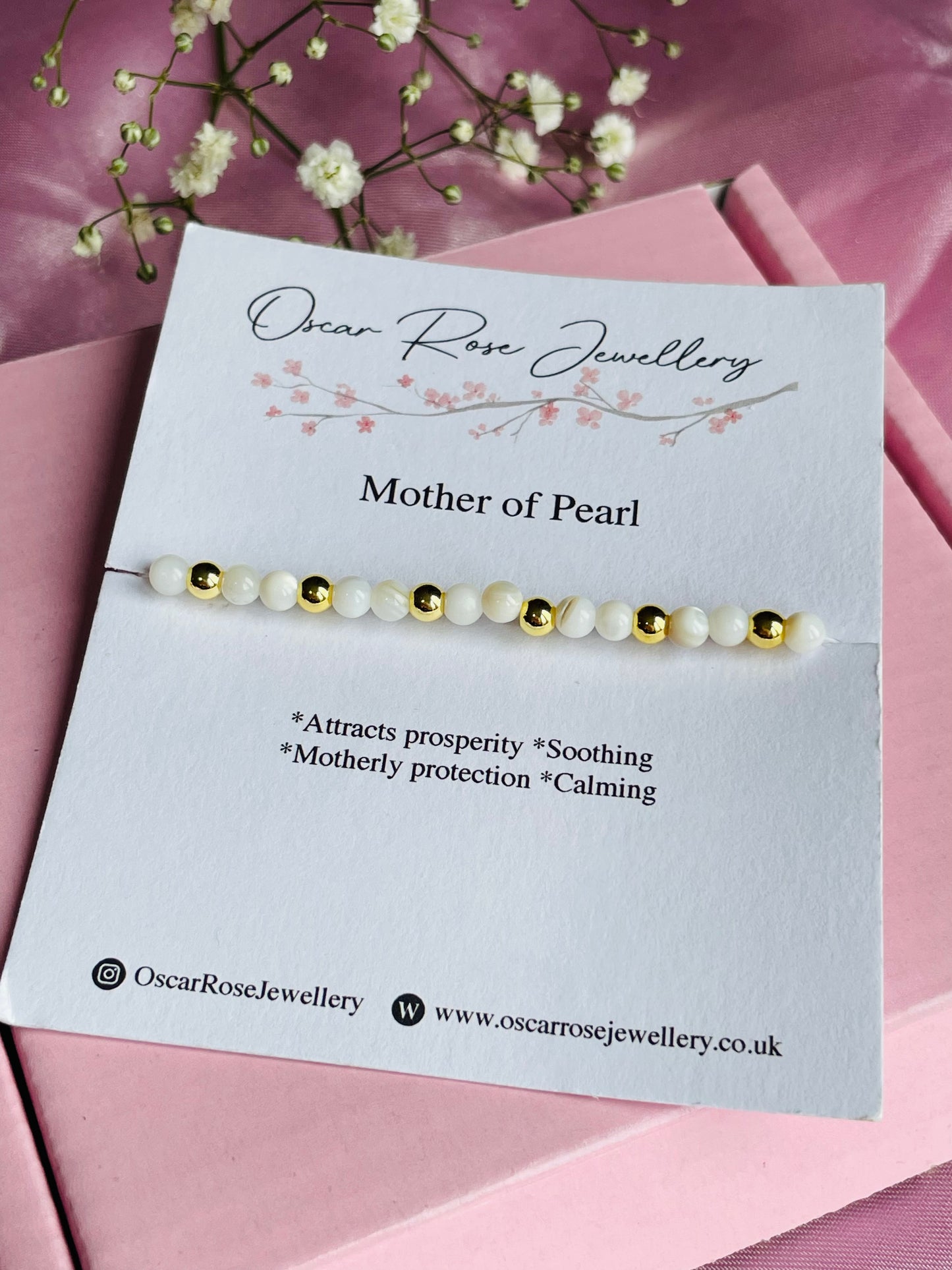 Mother Of Pearl & Silver Bracelet