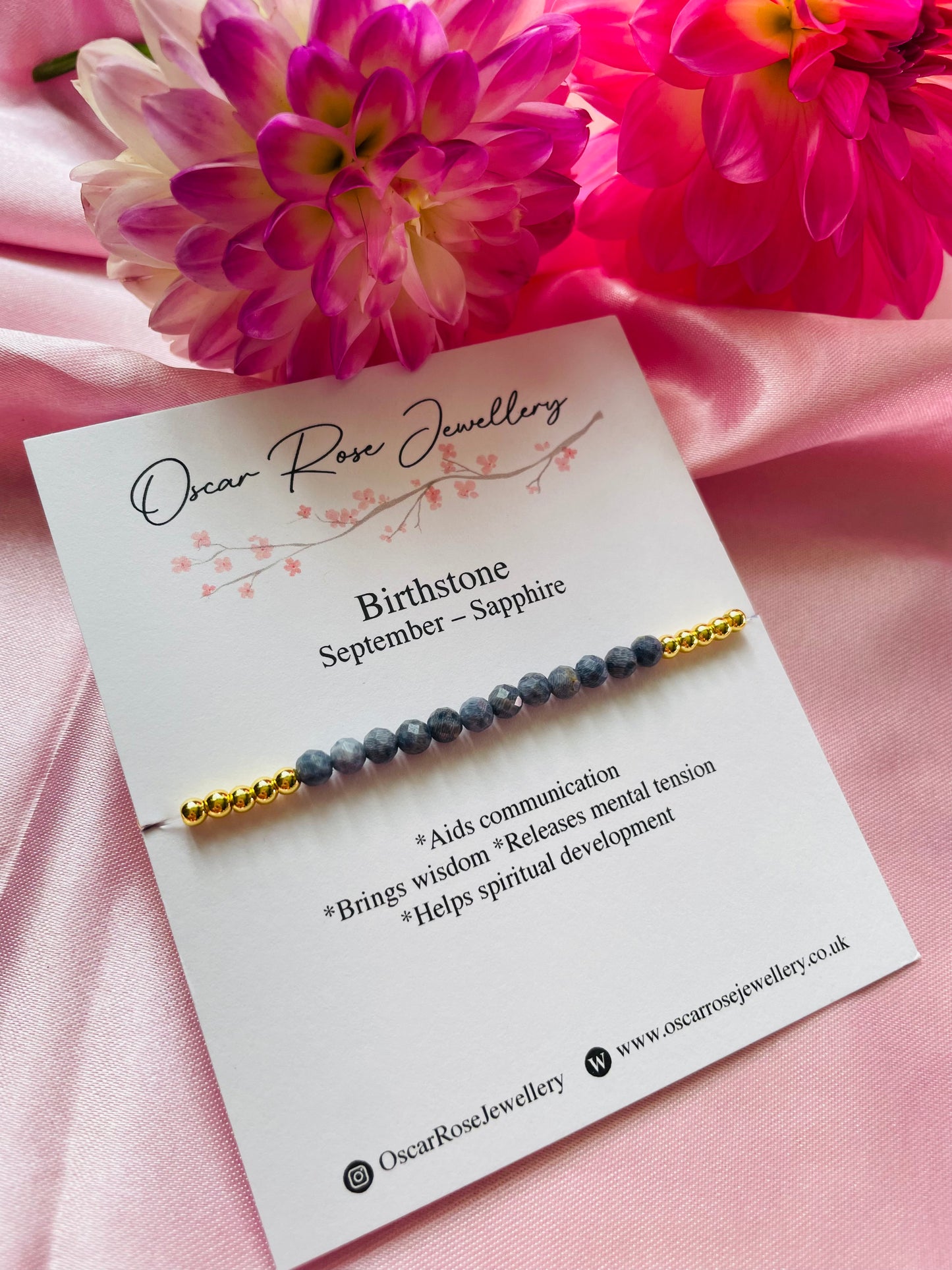 September Birthstone Bracelet - Sapphire