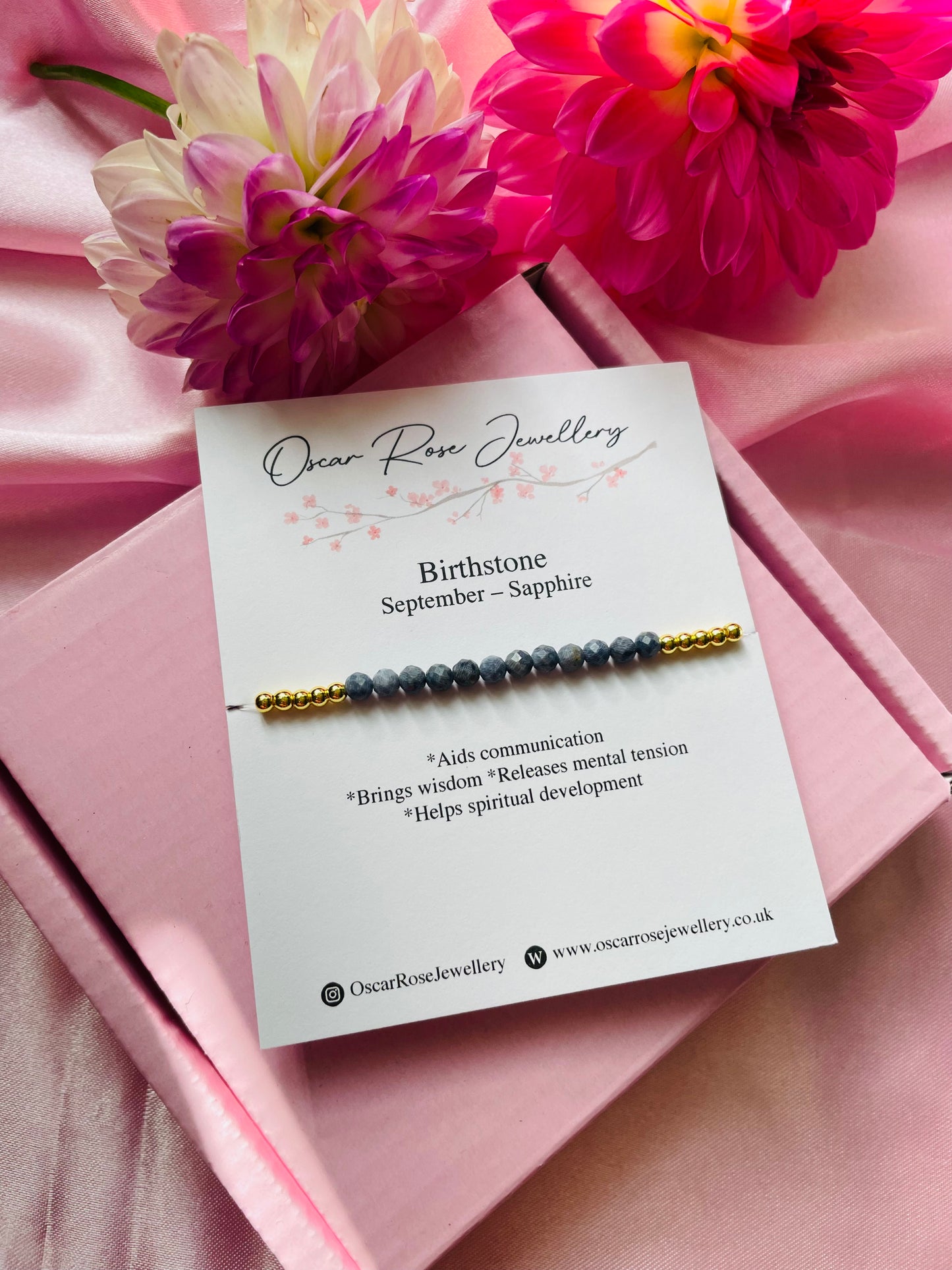 September Birthstone Bracelet - Sapphire