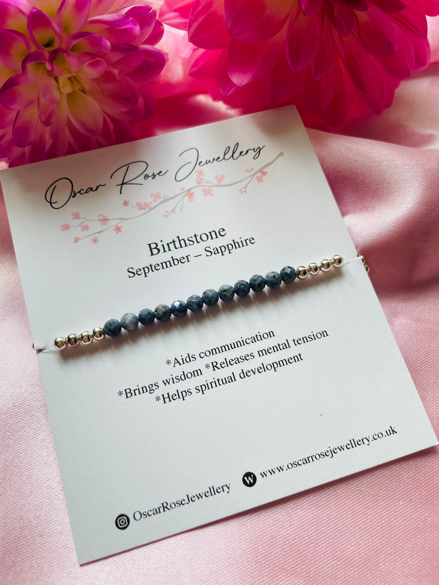 September Birthstone Bracelet - Sapphire