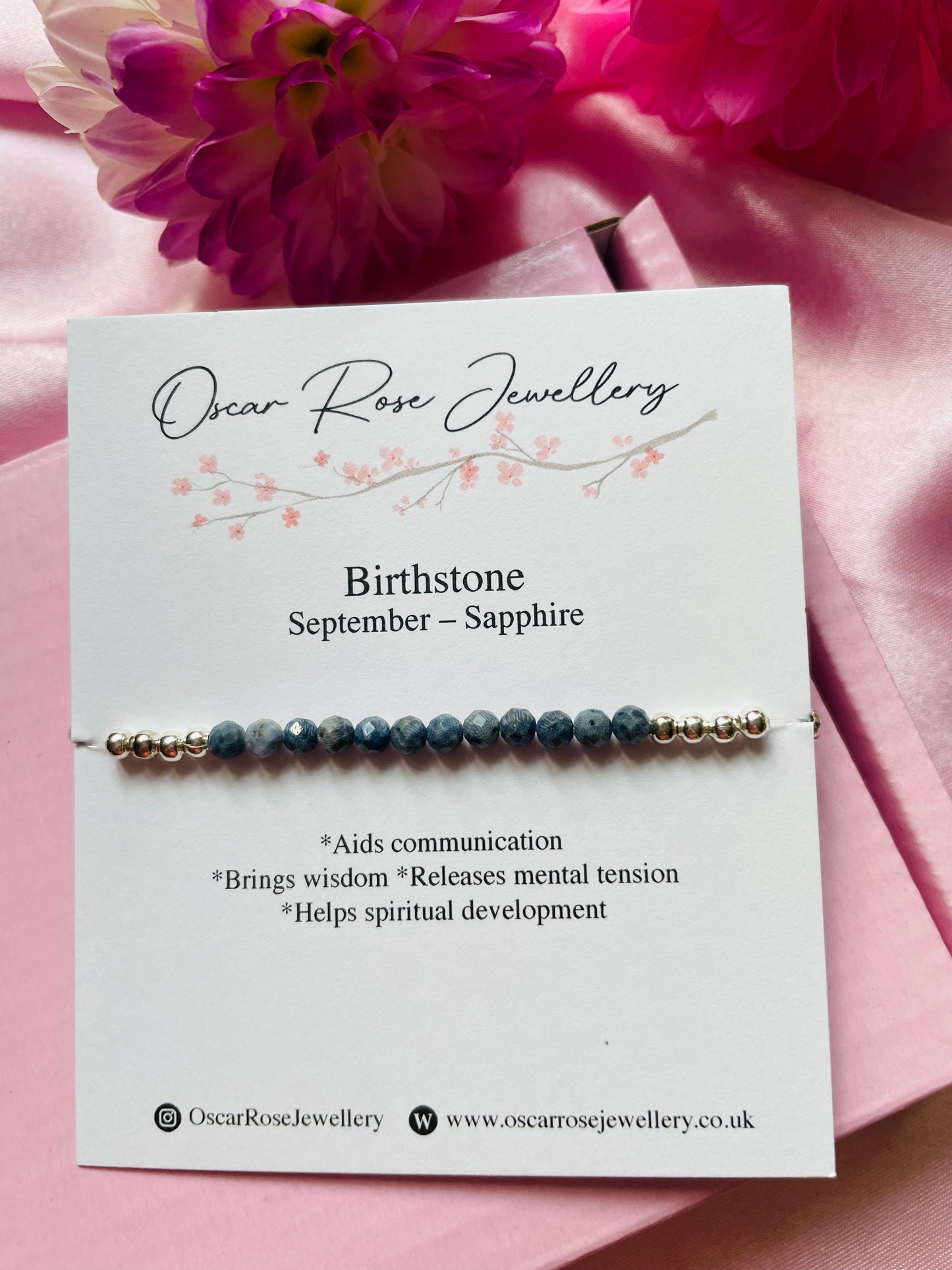 September Birthstone Bracelet - Sapphire